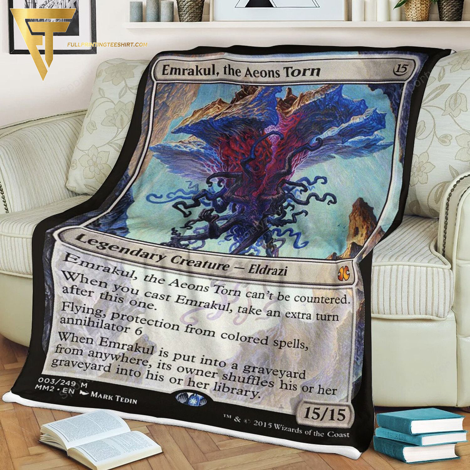 Game Magic The Gathering Emrakul The Aeons Torn All Over Print Blanket