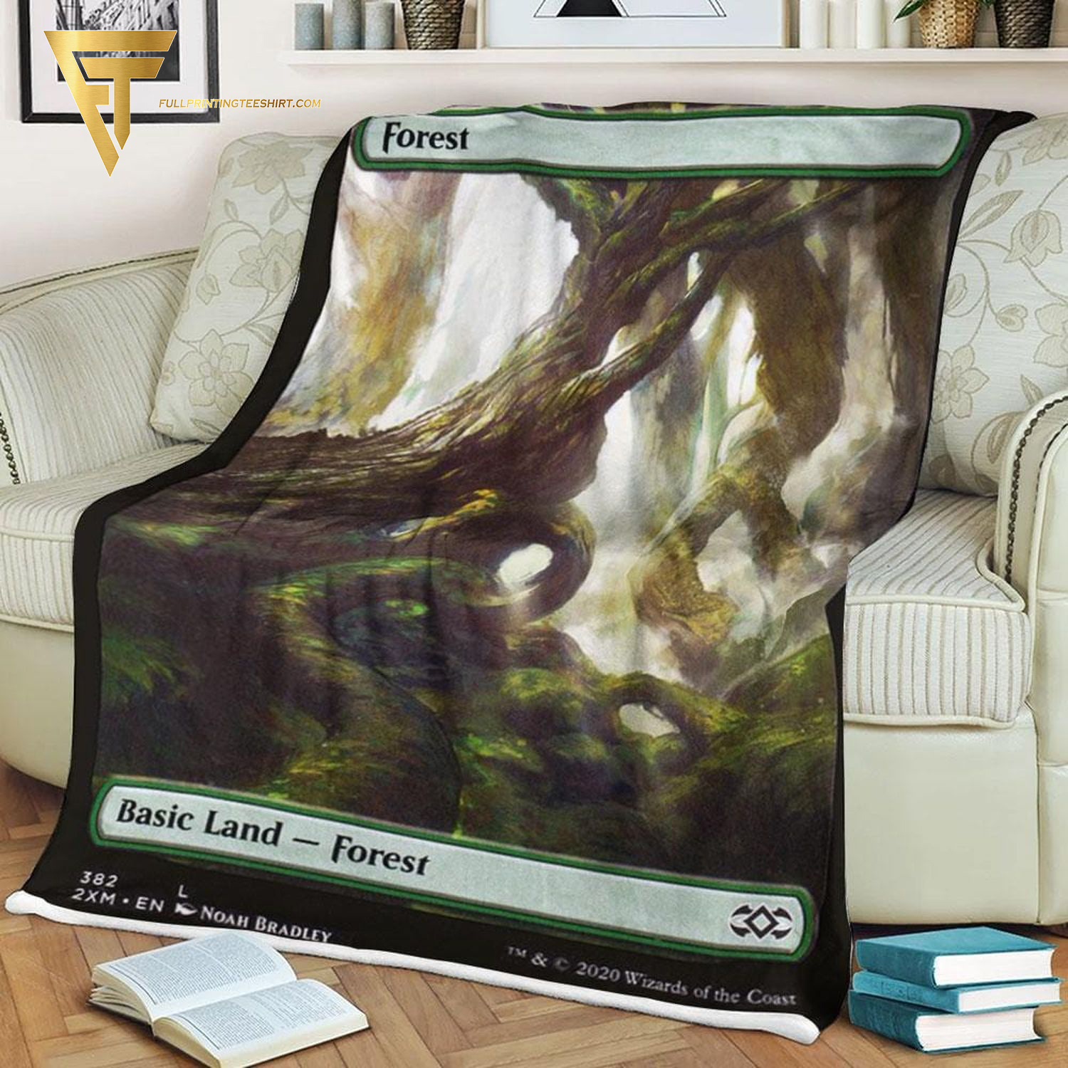 Card Basic Land Forest Game Magic The Gathering Blanket
