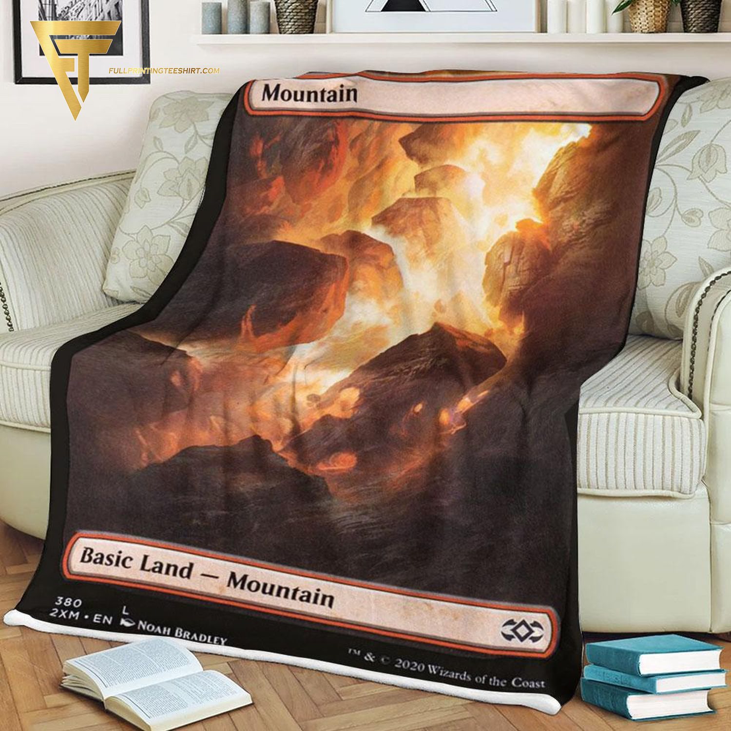 Card Basic Land Mountain Game Magic The Gathering Blanket