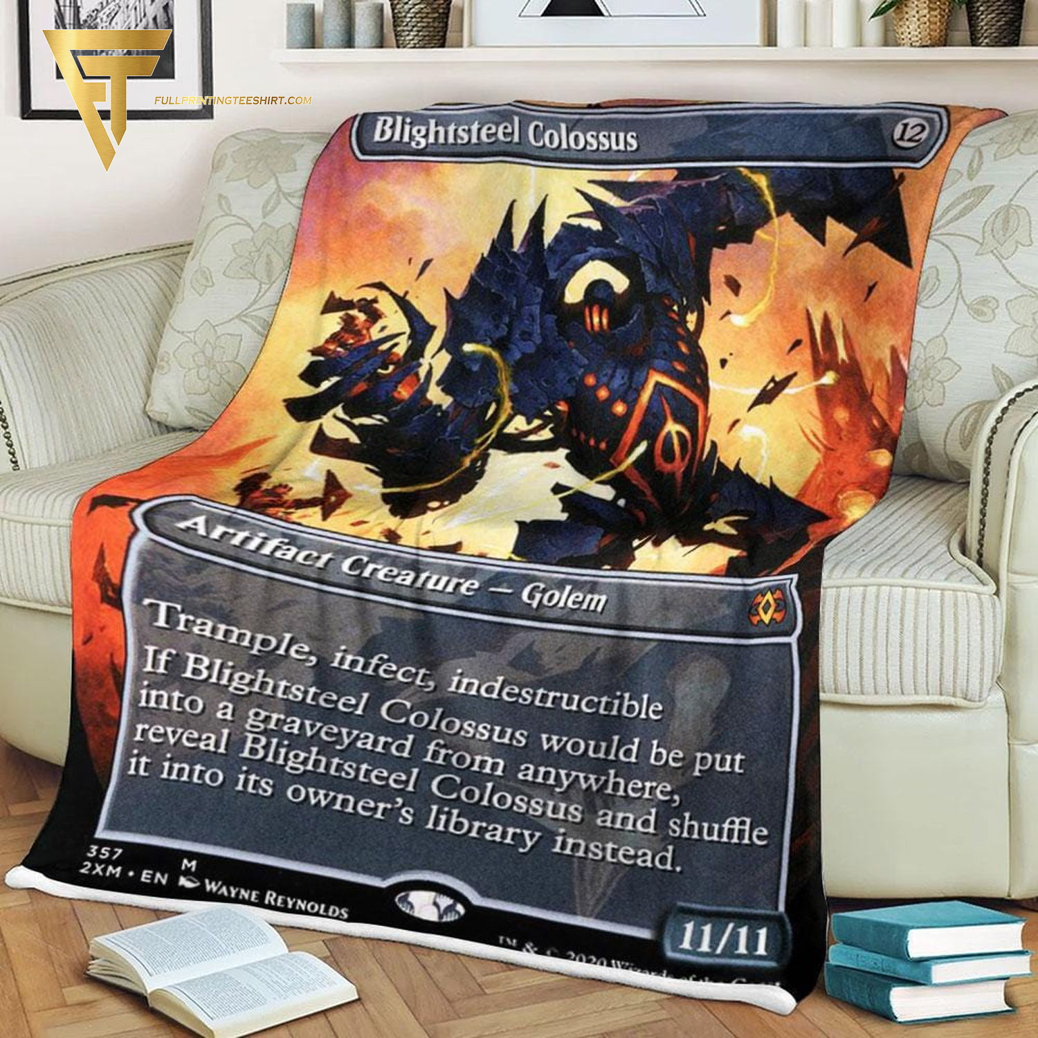 Card Blightsteel Colossus Game Magic The Gathering Blanket