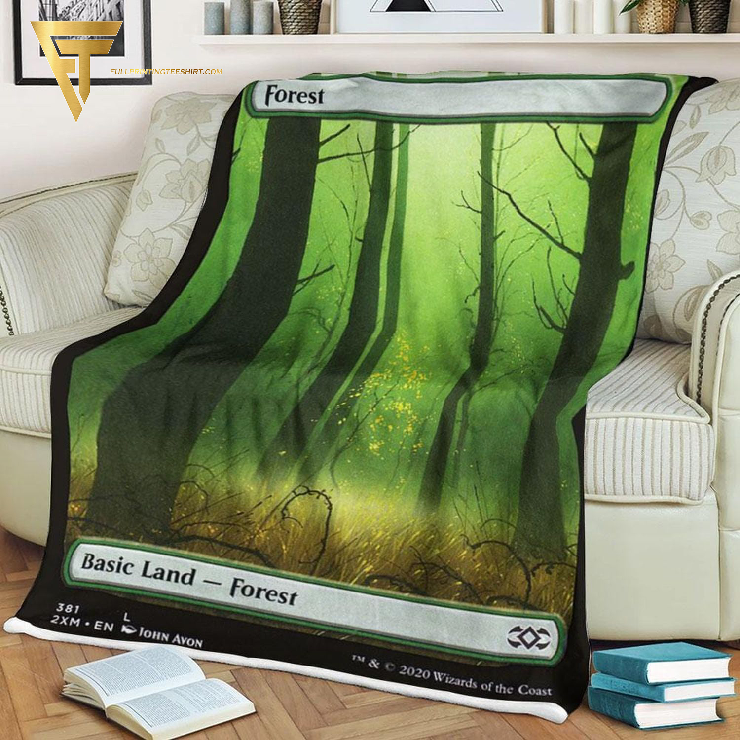 Card Forest Game Magic The Gathering Blanket