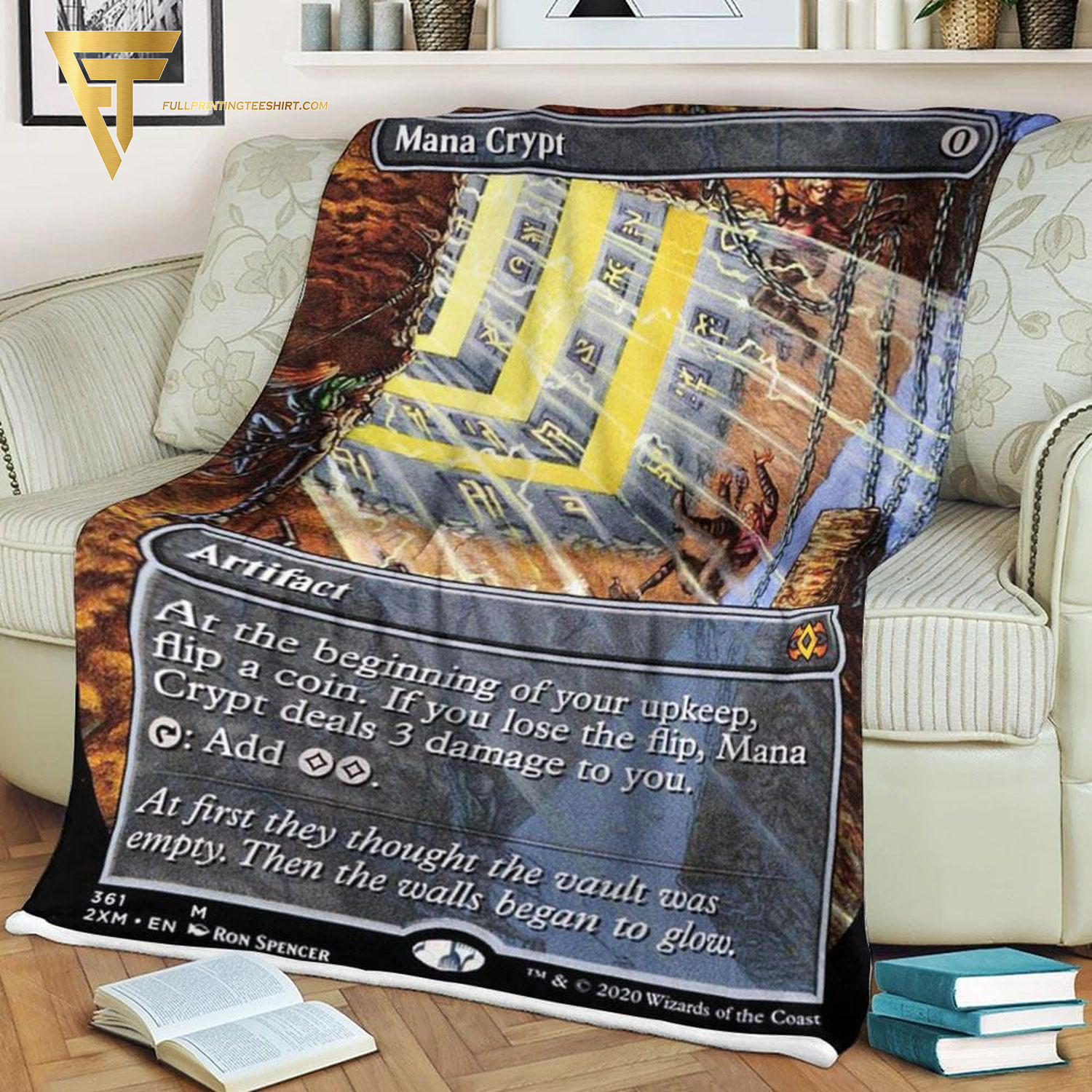 Card Mana Crypt Game Magic The Gathering Blanket