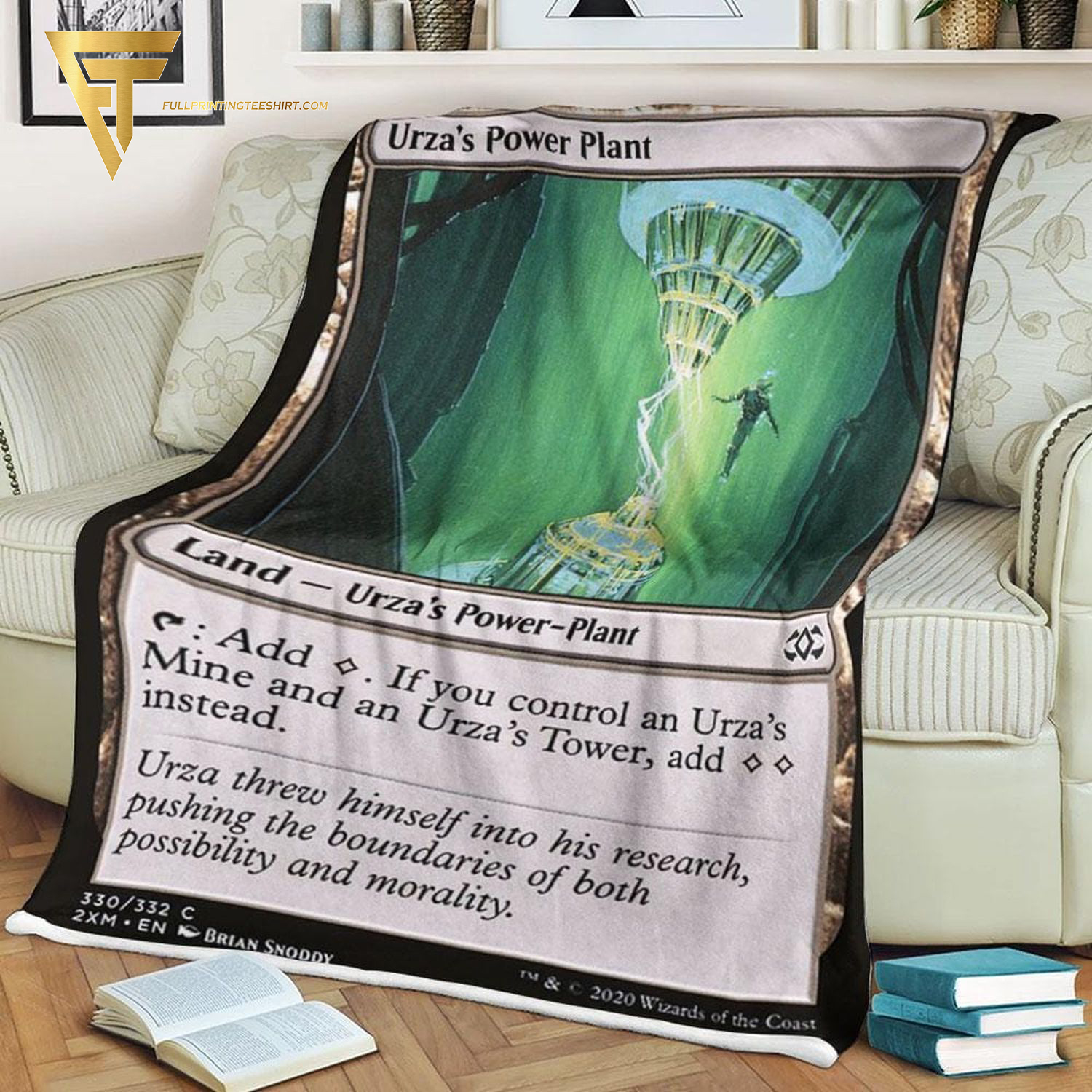 Card Urza's Power Plant Game Magic The Gathering Blanket