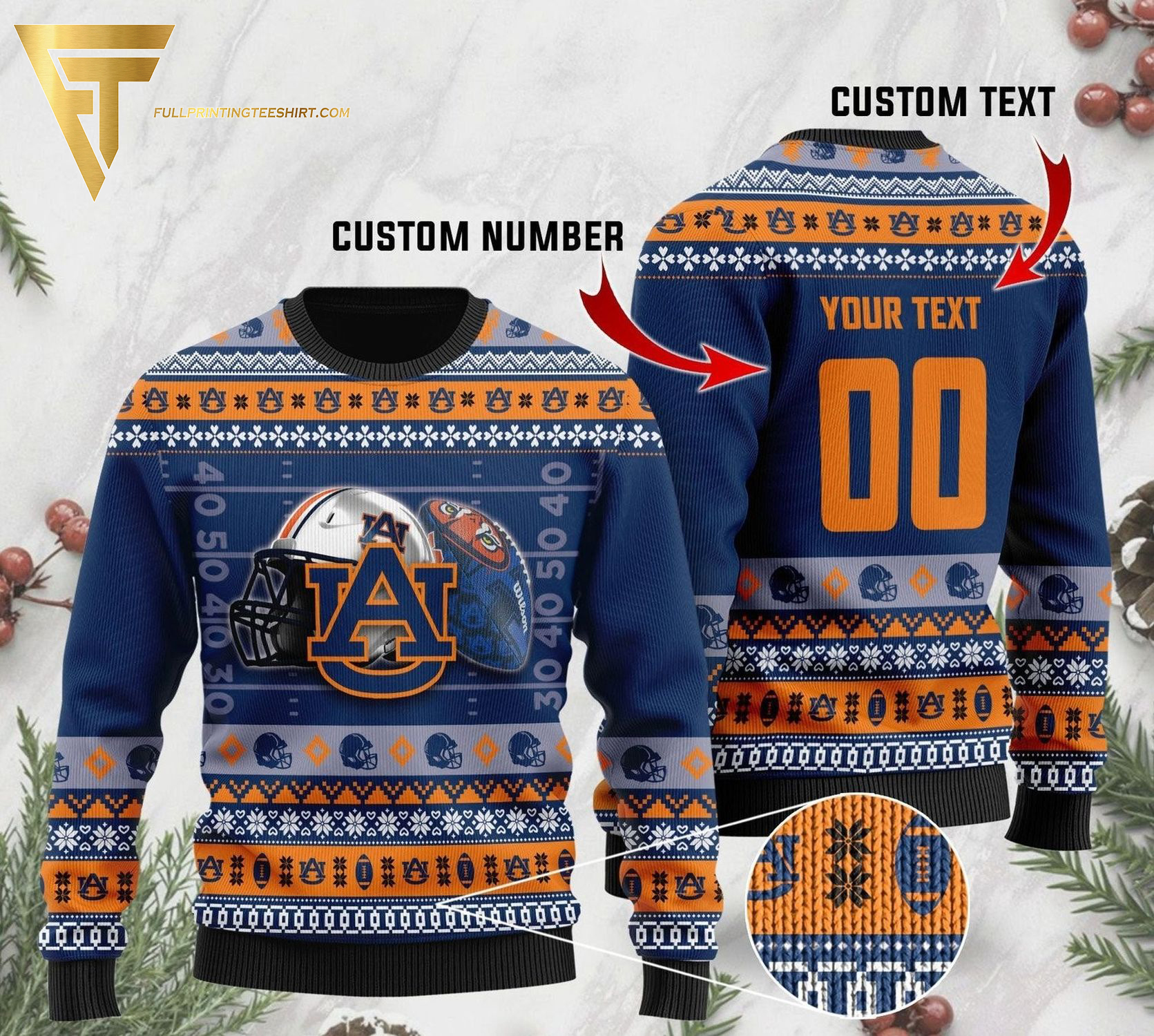 Custom Auburn Tigers Ugly Christmas Sweater