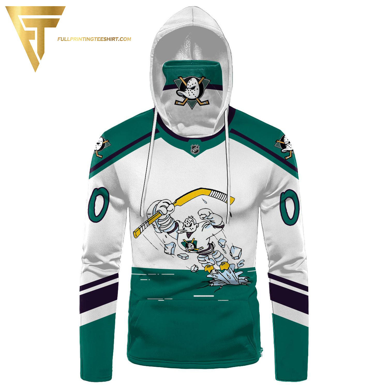 Custom National Hockey League Anaheim Ducks Full Print Shirt