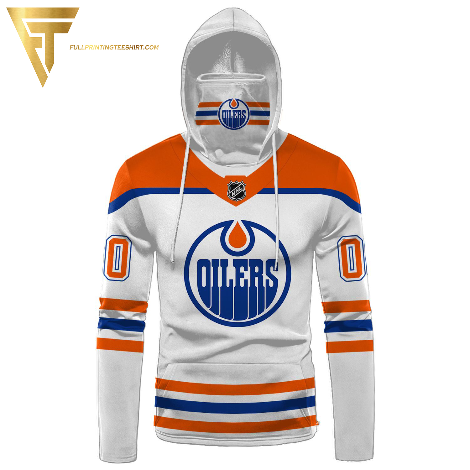 Custom National Hockey League Edmonton Oilers Full Print Shirt