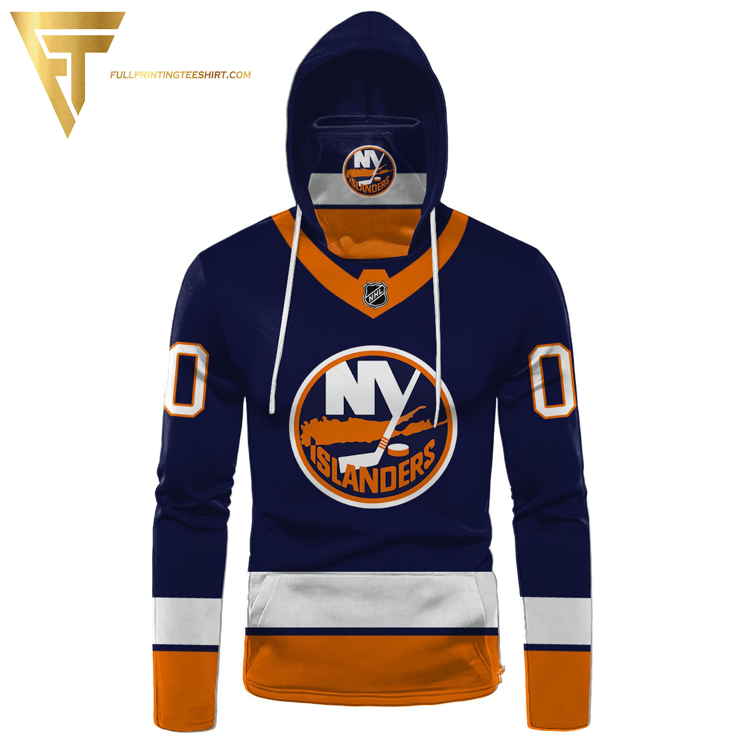 Custom National Hockey League New York Islanders Full Print Shirt