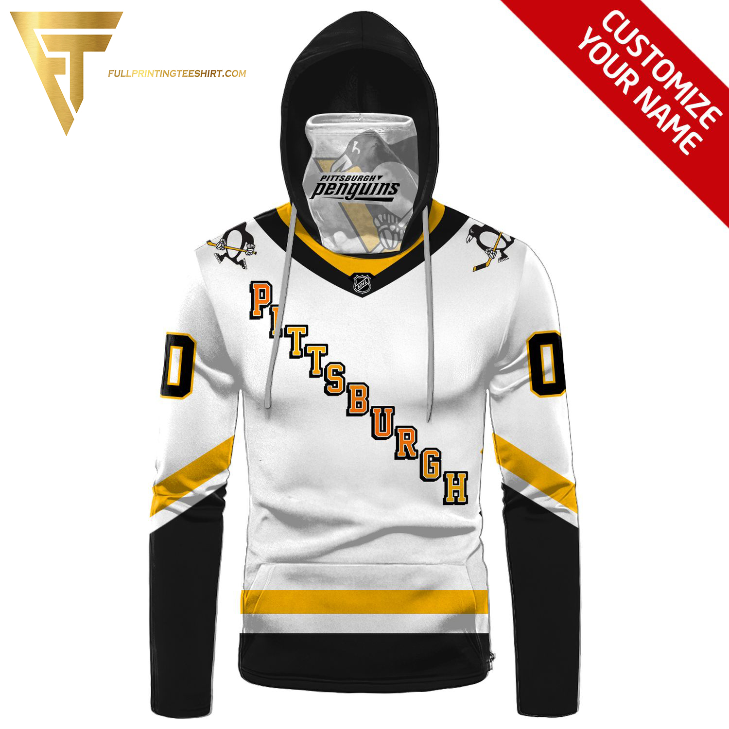 Custom National Hockey League Pittsburgh Penguins Full Print Shirt