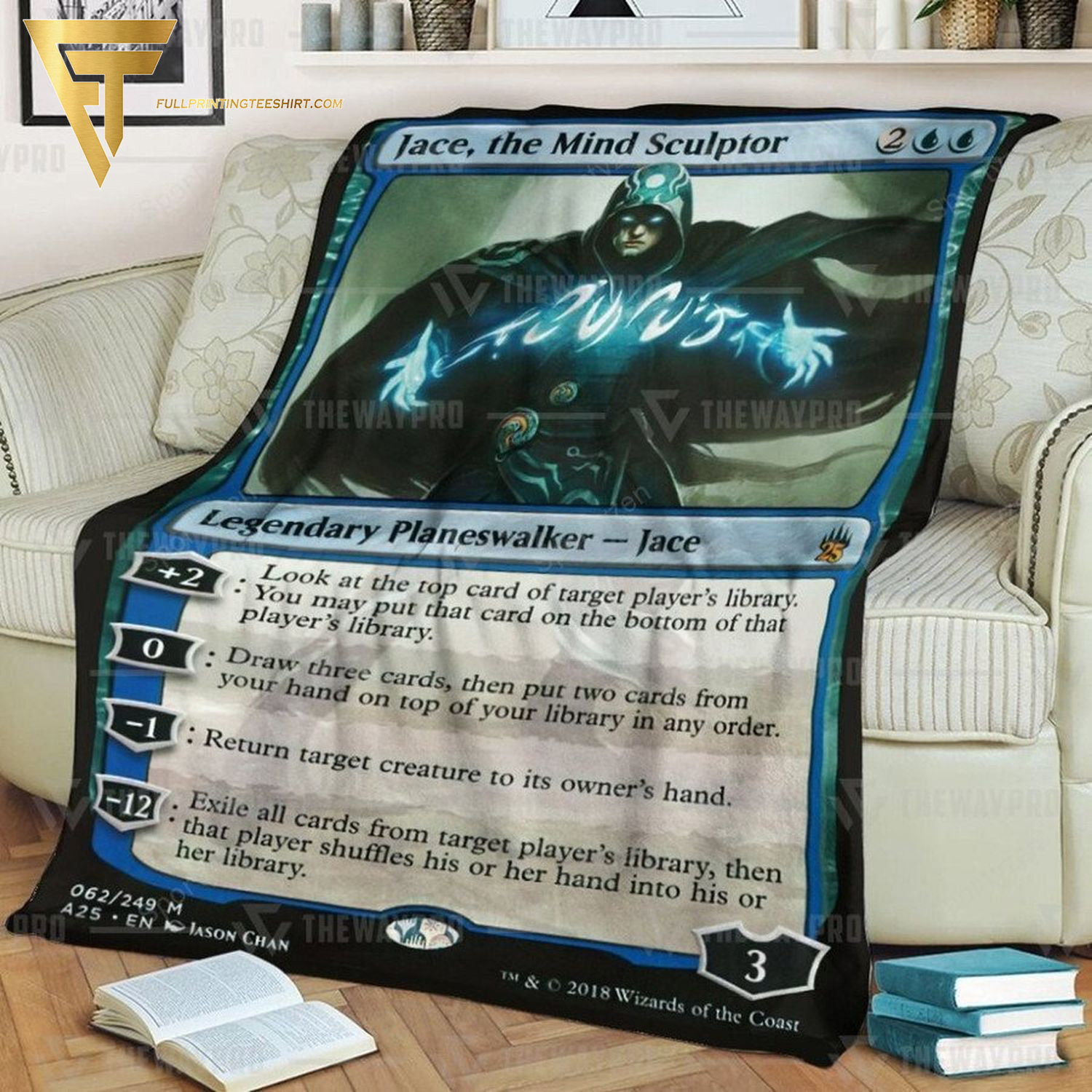 Game Magic The Gathering Jace The Mind Sculptor All Over Print Blanket