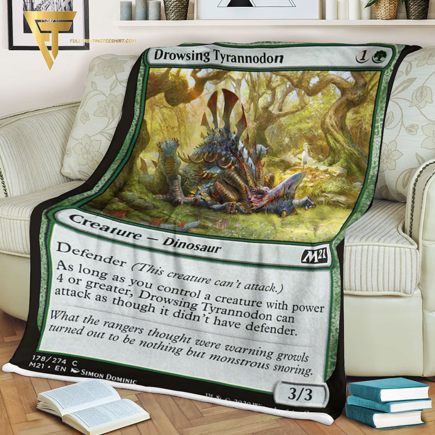 Game Magic The Gathering Drowsing Tyrannodon Blanket