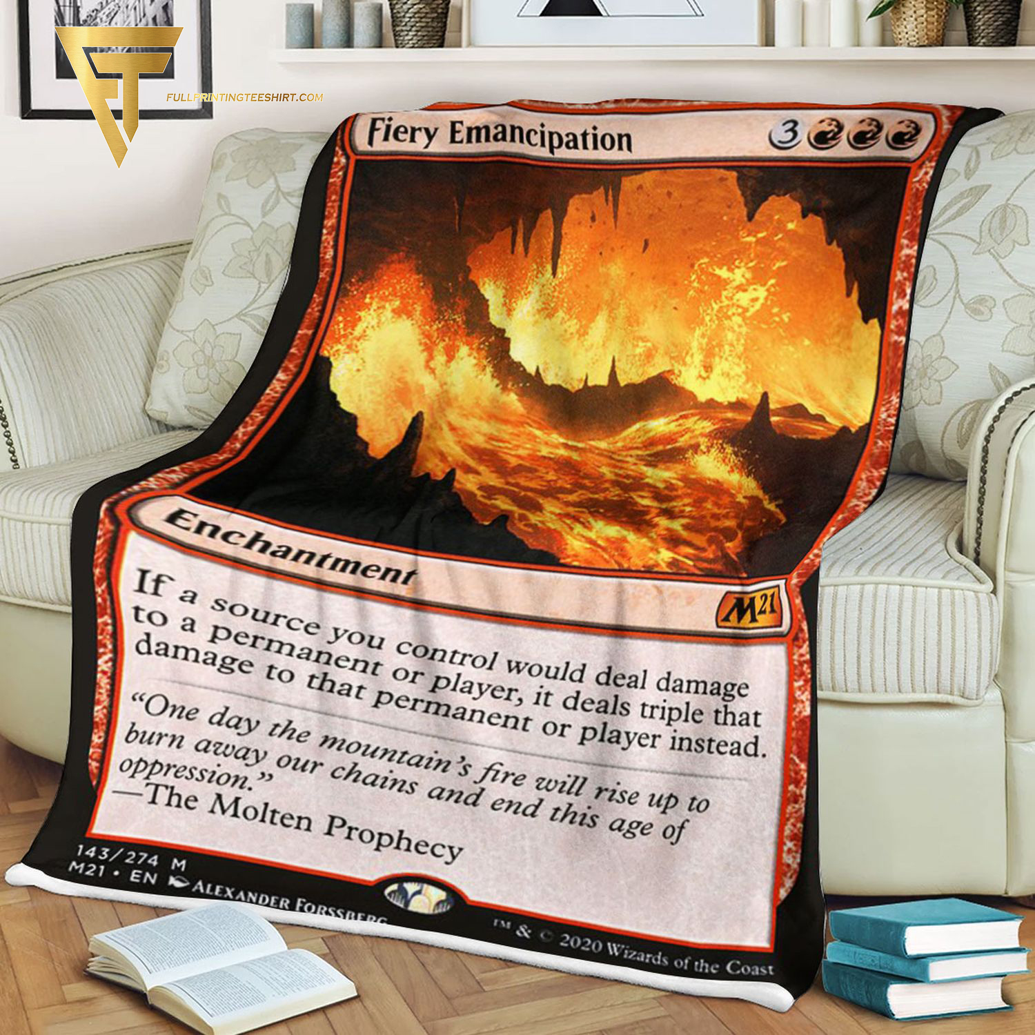 Game Magic The Gathering Fiery Emancipation Blanket