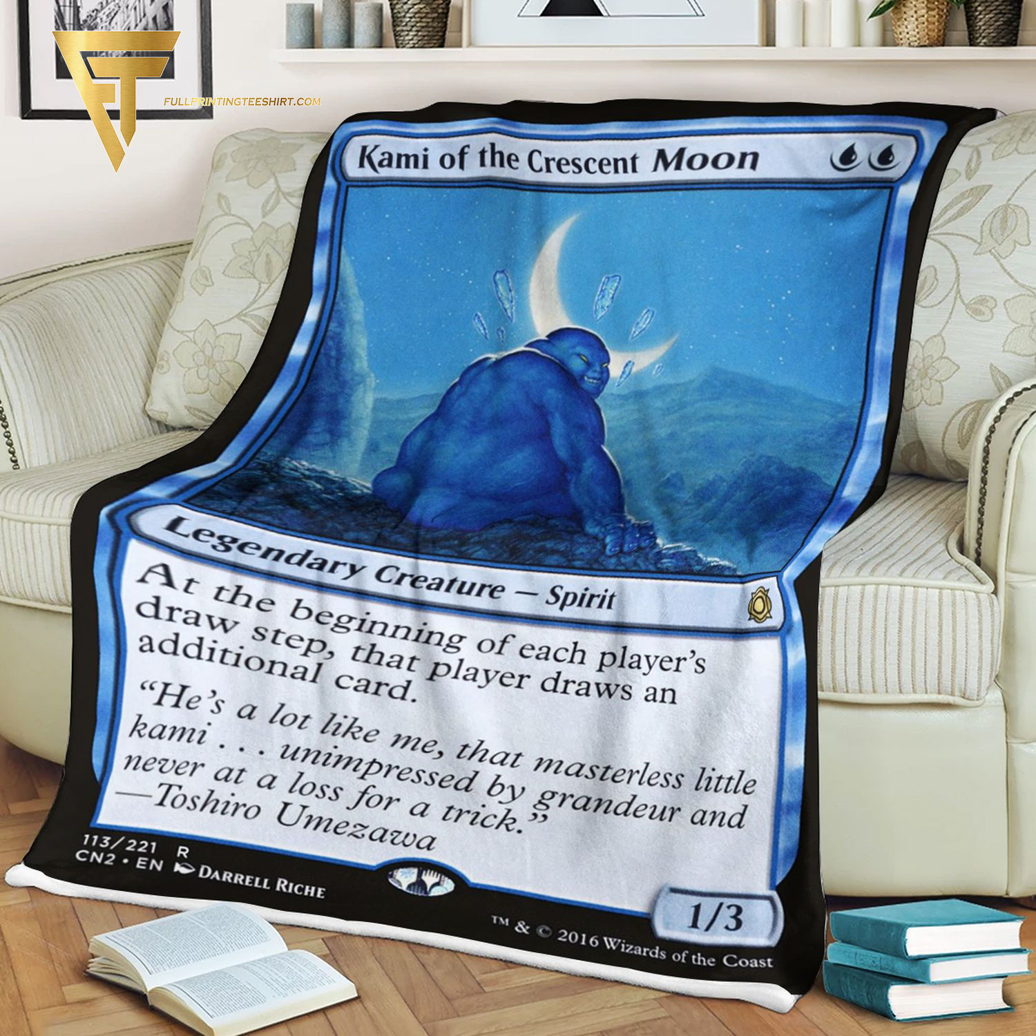 Game Magic The Gathering Kami Of The Crescent Moon Blanket