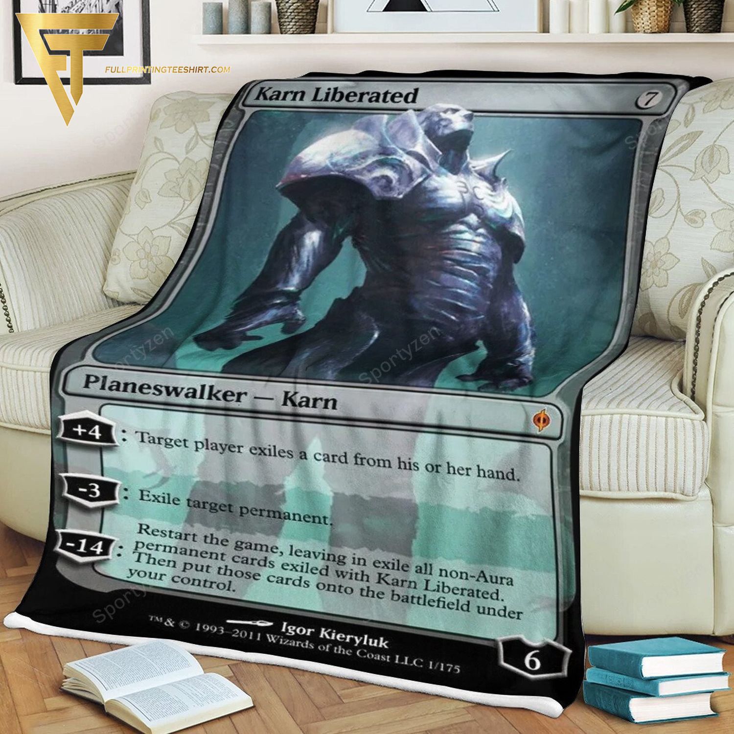Game Magic The Gathering Karn Liberated All Over Print Blanket