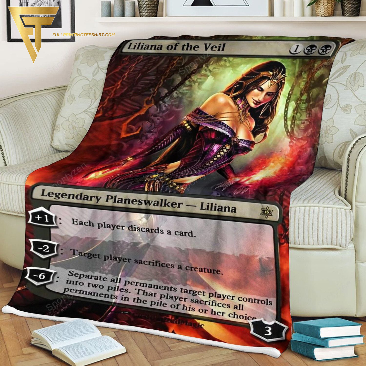 Game Magic The Gathering Liliana Of The Veil All Over Print Blanket