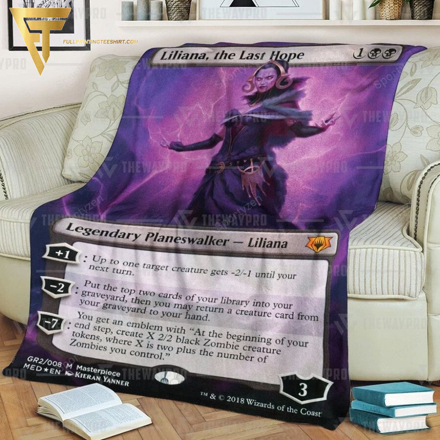 Game Magic The Gathering Liliana The Last Hope All Over Print Blanket