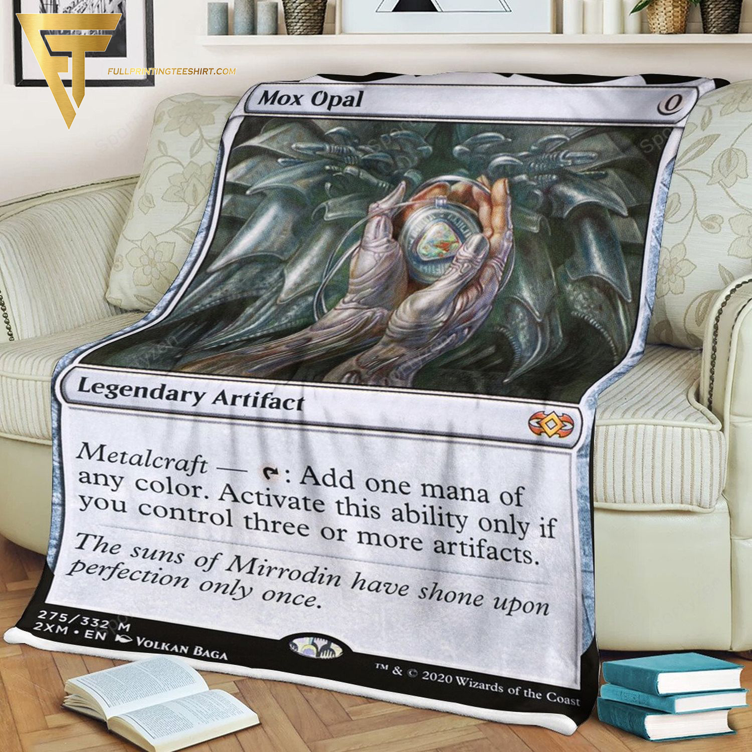Game Magic The Gathering Mox Opal All Over Print Blanket