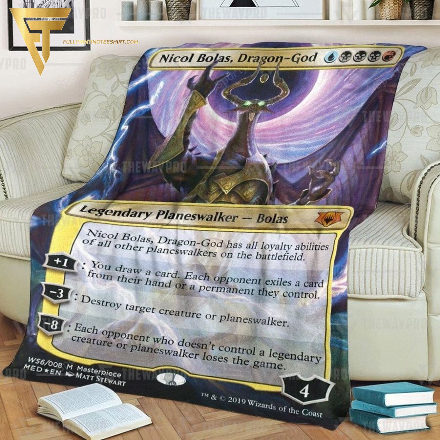 Game Magic The Gathering Nicol Bolas Dragon-God All Over Print Blanket