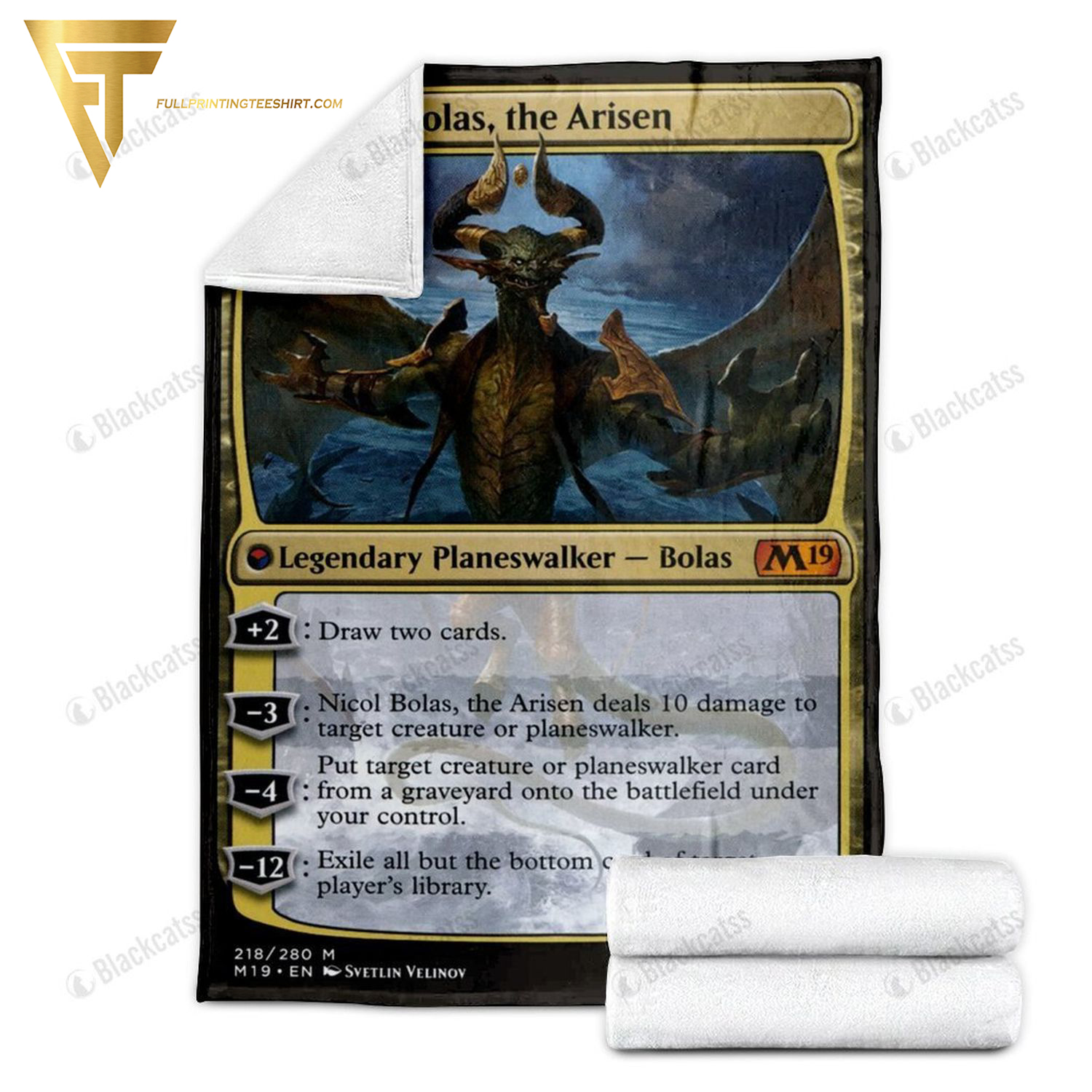 Game Magic The Gathering Nicol Bolas The Arisen All Over Print Blanket