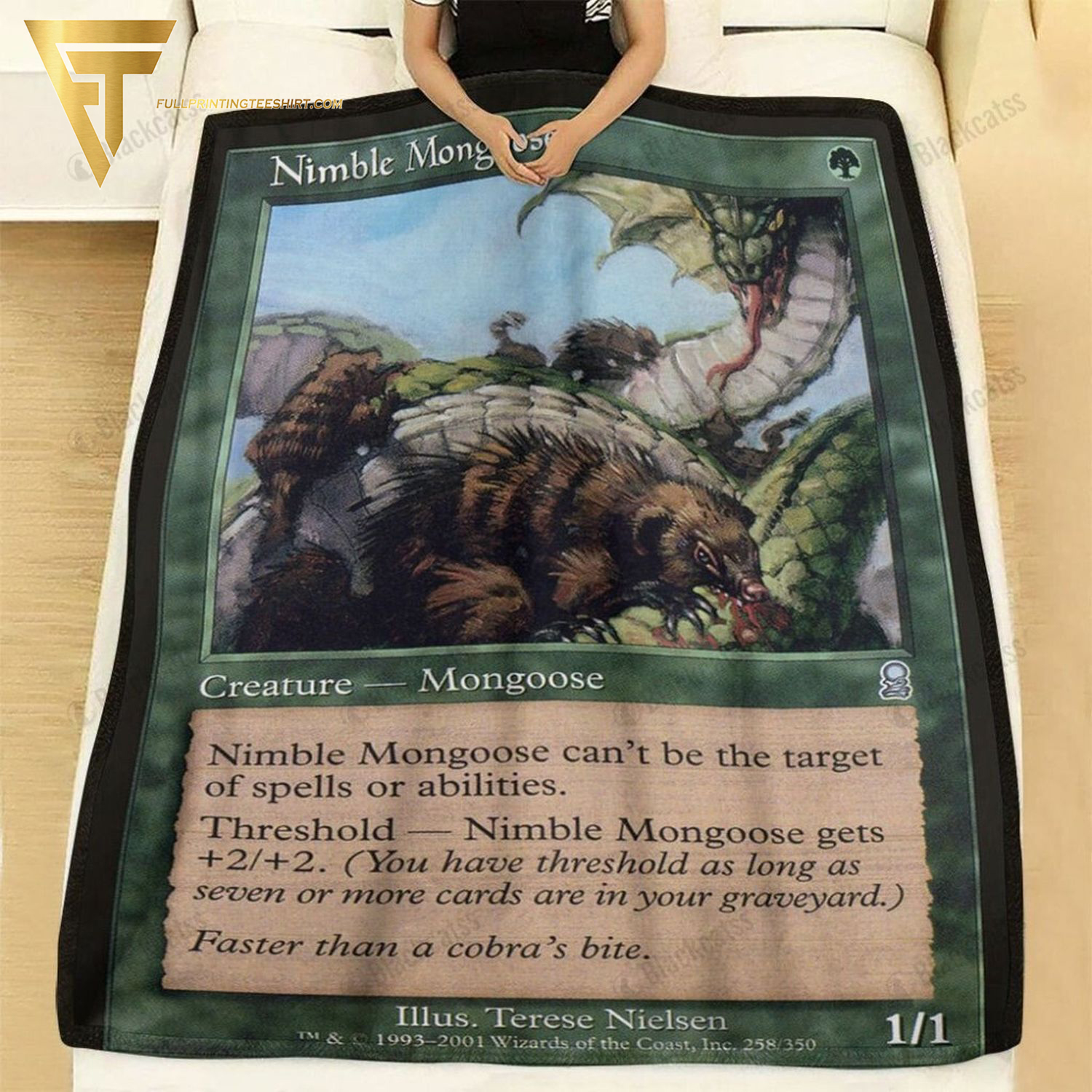 Game Magic The Gathering Nimble Mongoose All Over Print Blanket