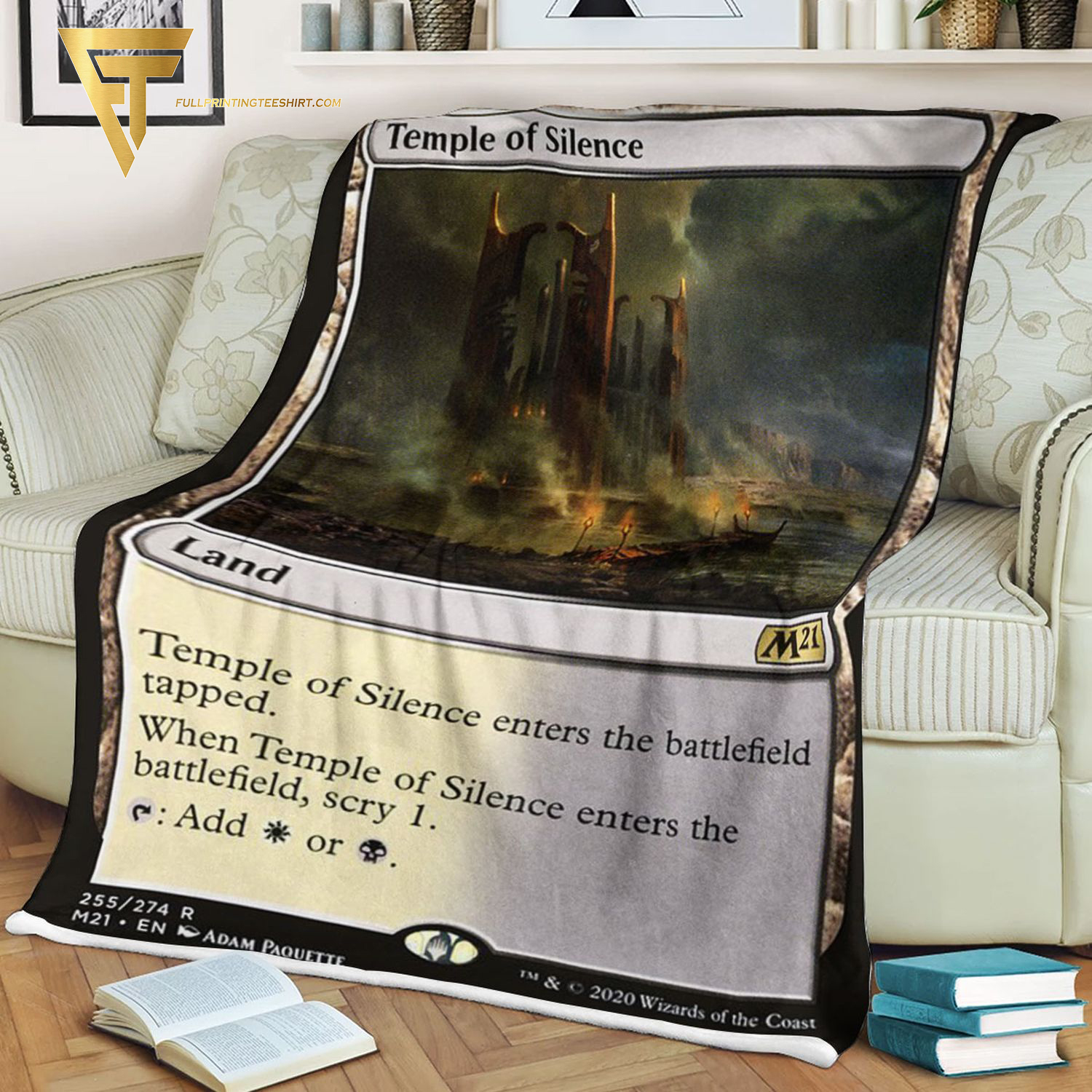 Game Magic The Gathering Temple Of Silence Blanket