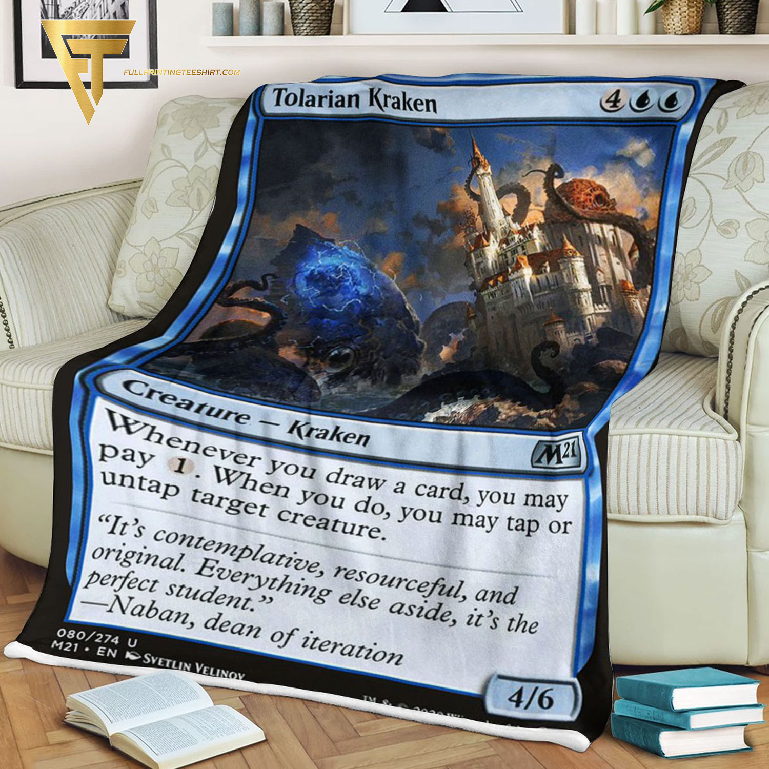 Game Magic The Gathering Tolarian Kraken Blanket