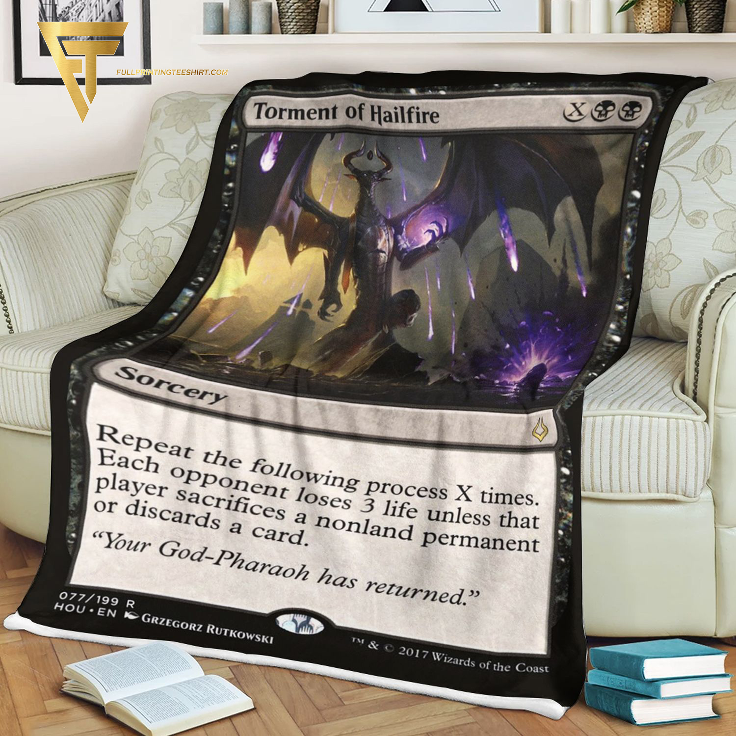 Game Magic The Gathering Torment of Hailfire Blanket