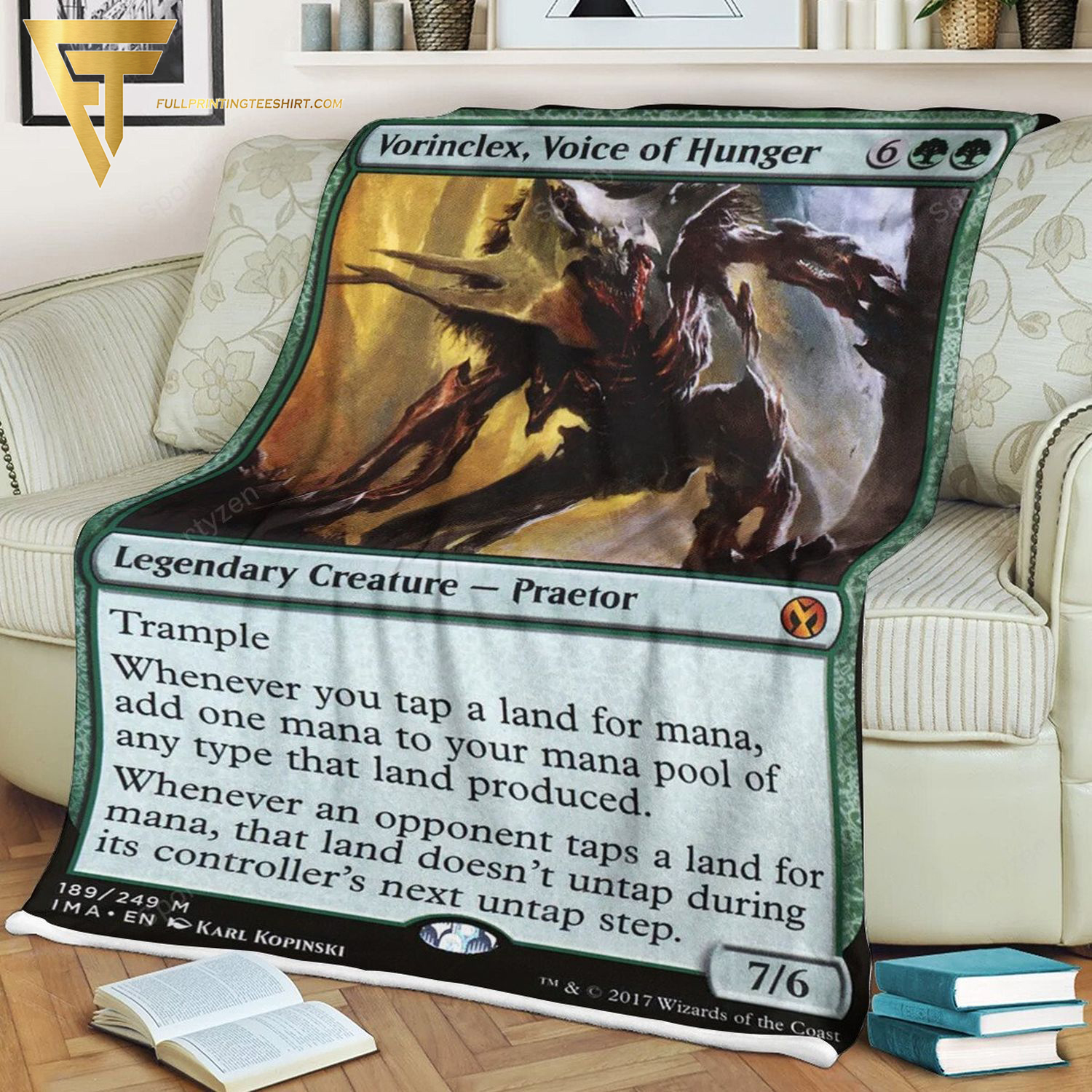 Game Magic The Gathering Vorinclex Voice Of Hunger All Over Print Blanket