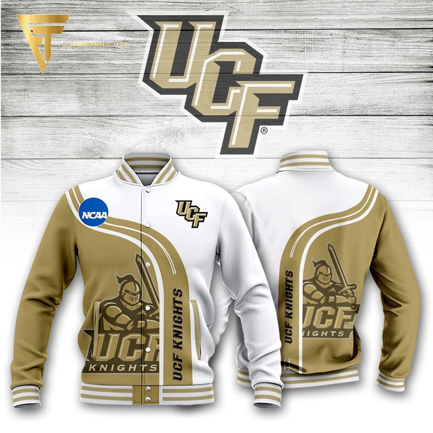 NCAA UCF Knights Full Print Baseball Jacket