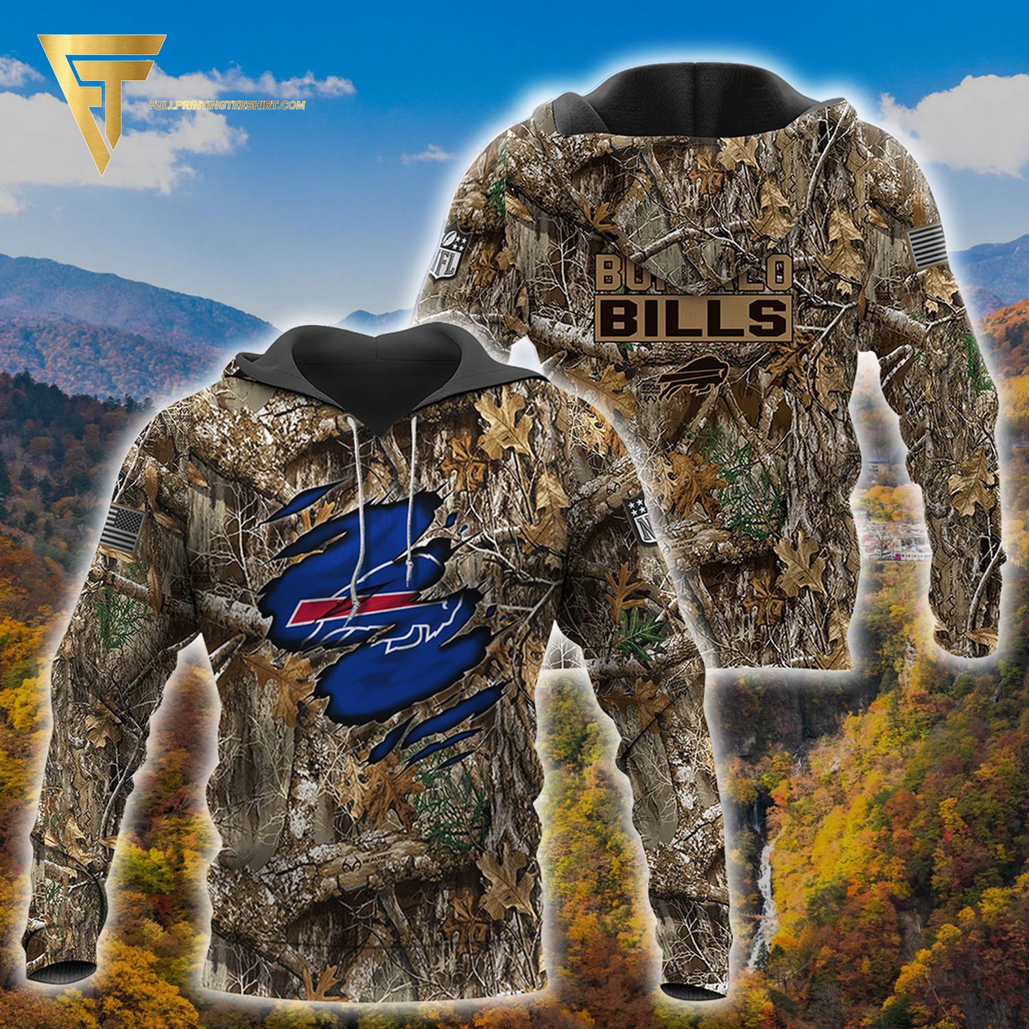 National Football League Buffalo Bills Camo Shirt