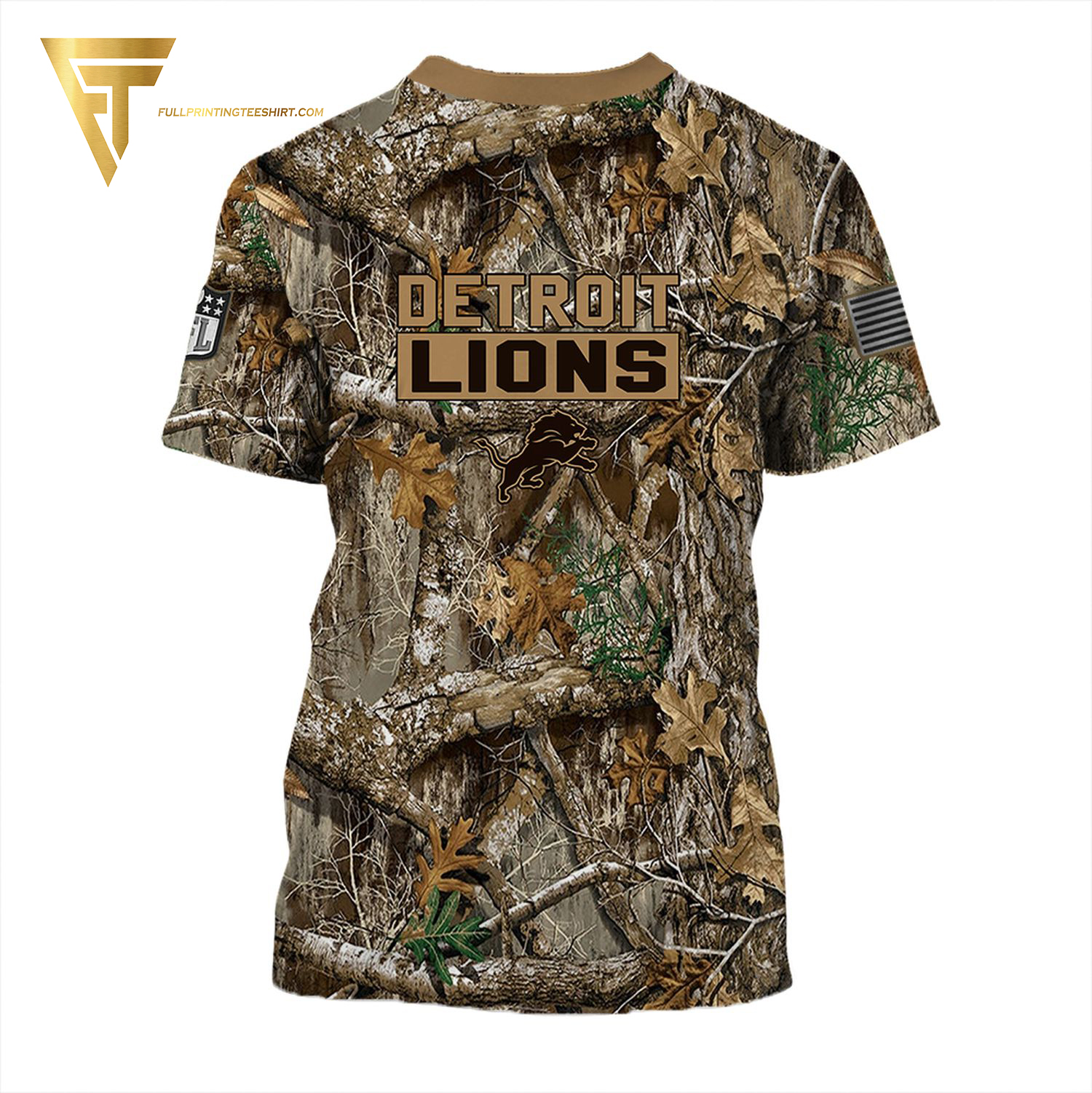 National Football League Detroit Lions Camo Shirt