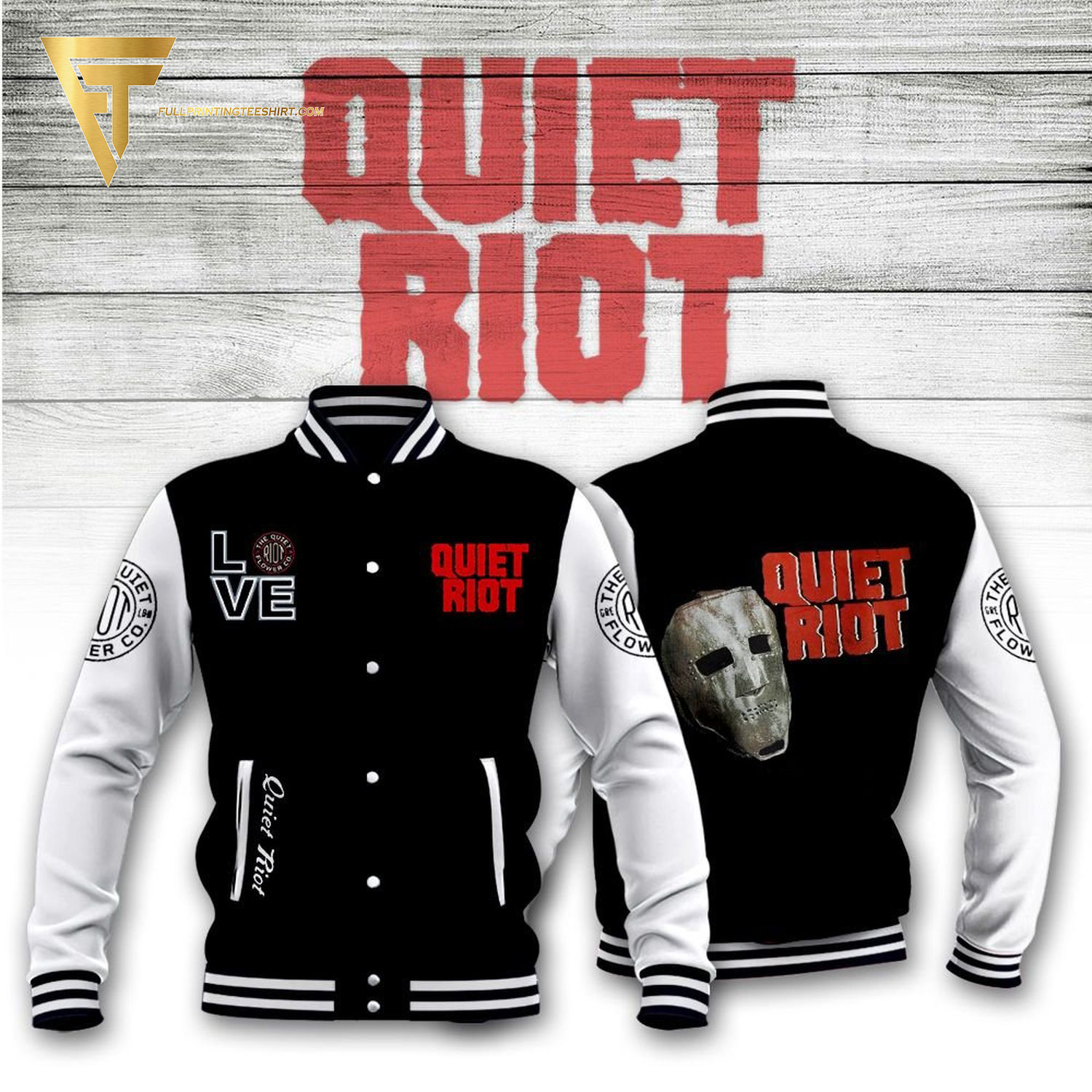 Quiet Riot Rock Band Full Print Baseball Jacket