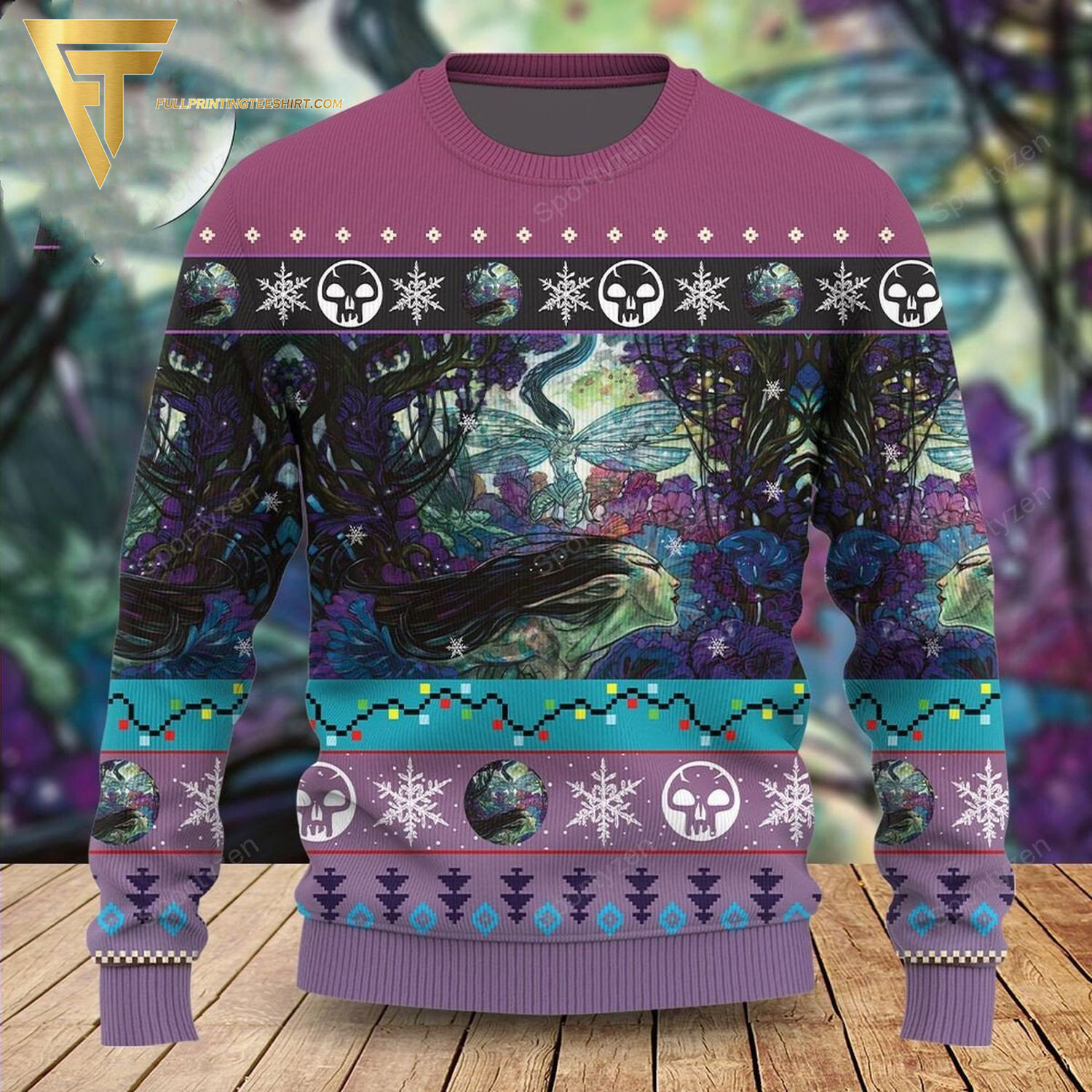 Game Magic The Gathering Bitterblossom Full Print Ugly Christmas Sweater