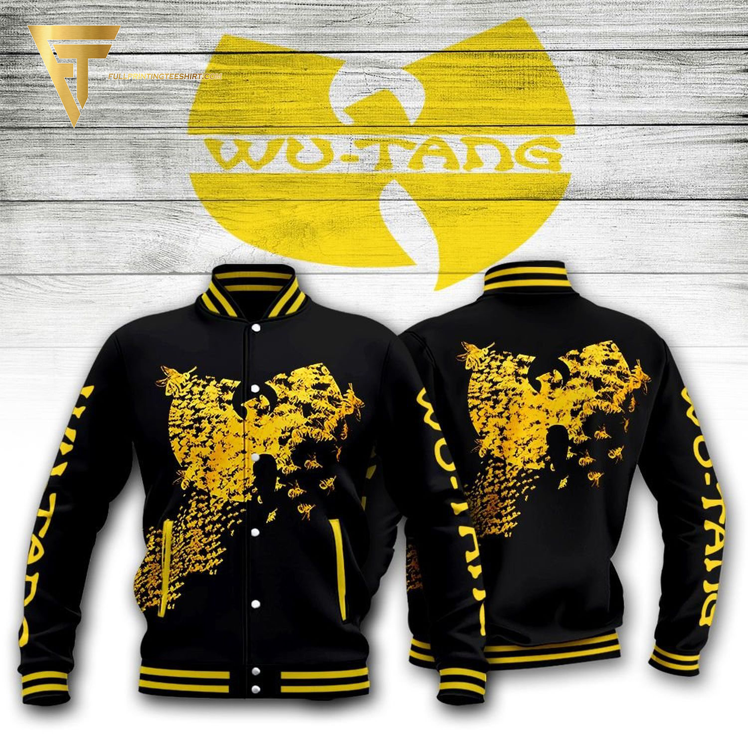 Wu-Tang Clan Hip Hop Full Print Baseball Jacket