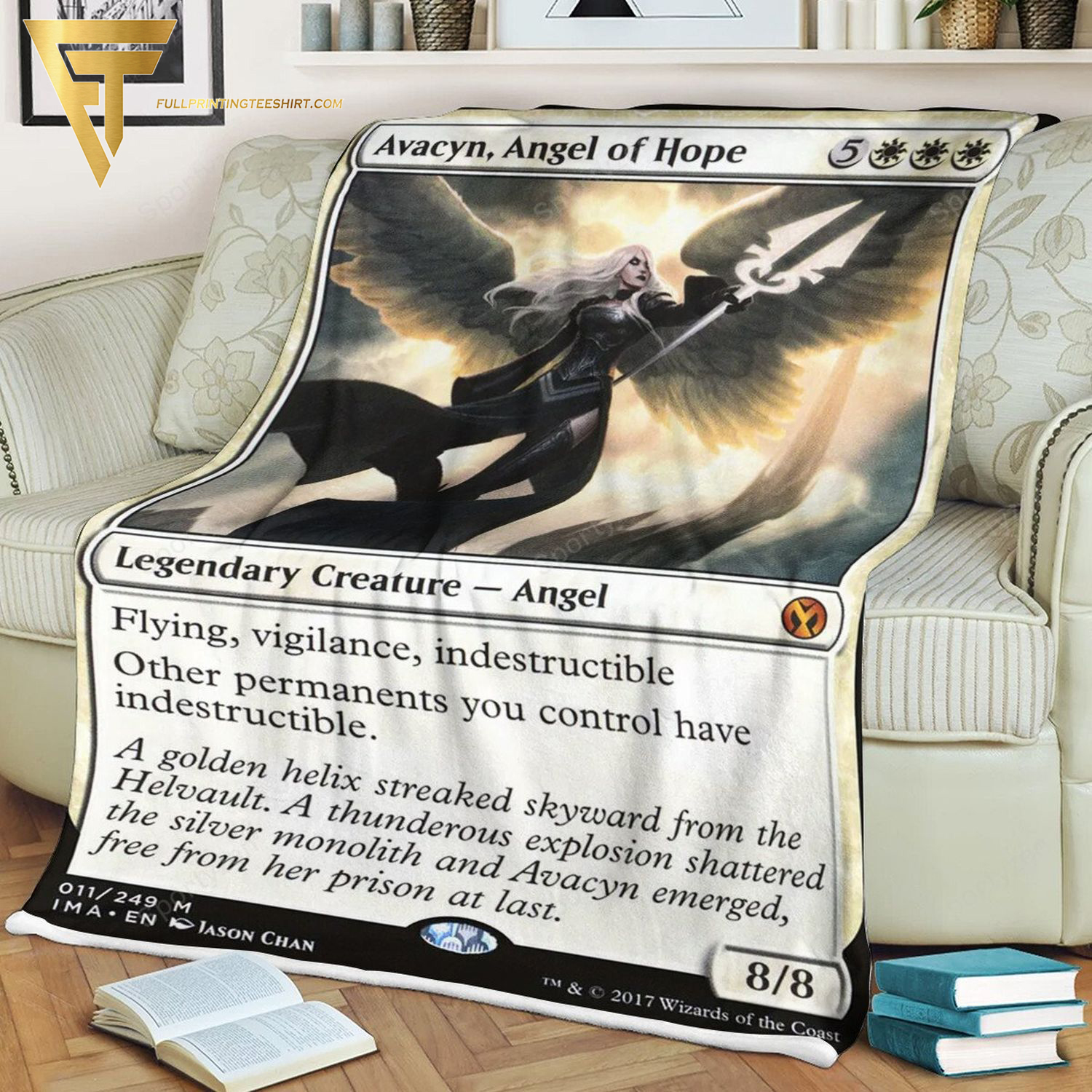 Game Magic The Gathering Avacyn Angel Of Hope All Over Print Blanket