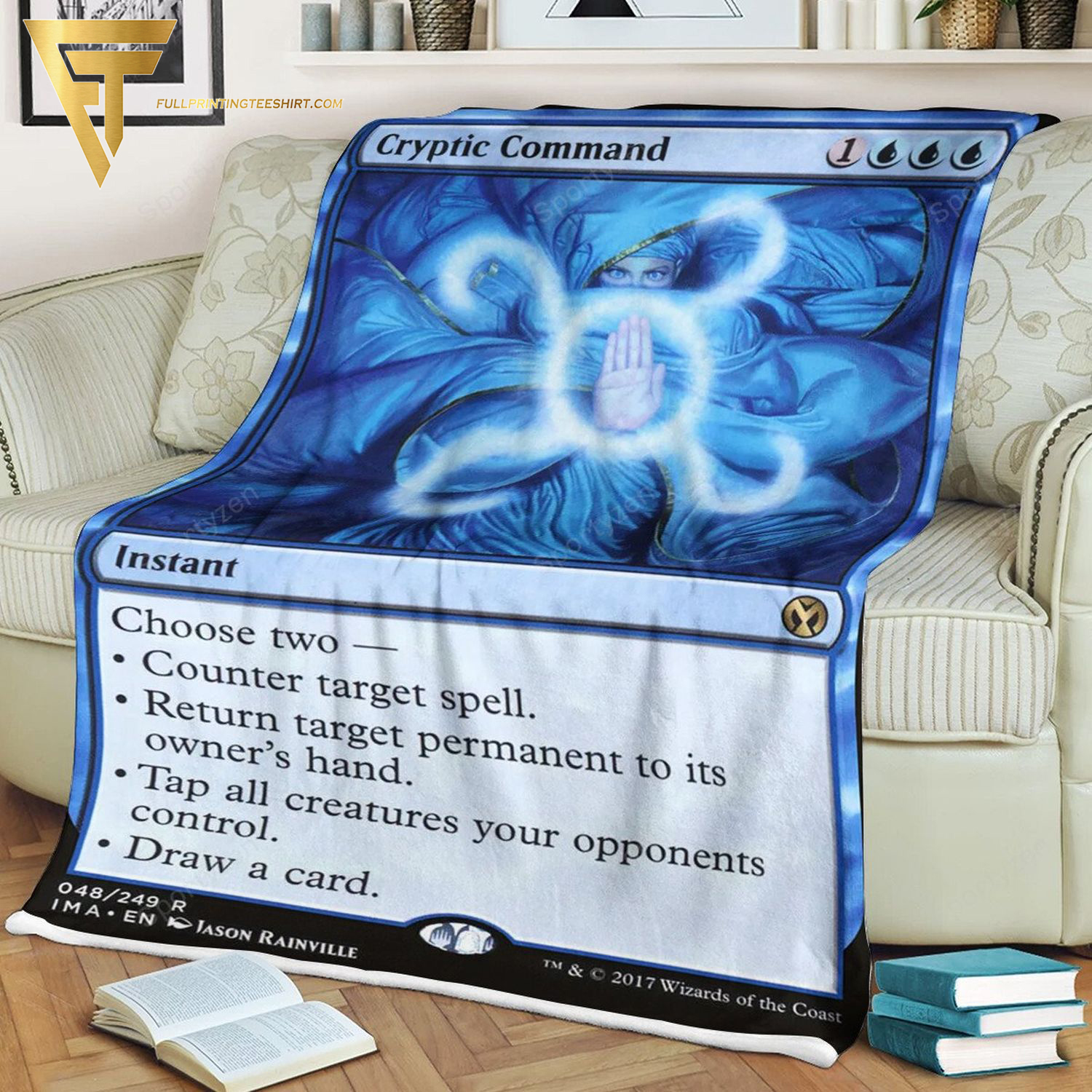 Game Magic The Gathering Cryptic Command All Over Print Blanket