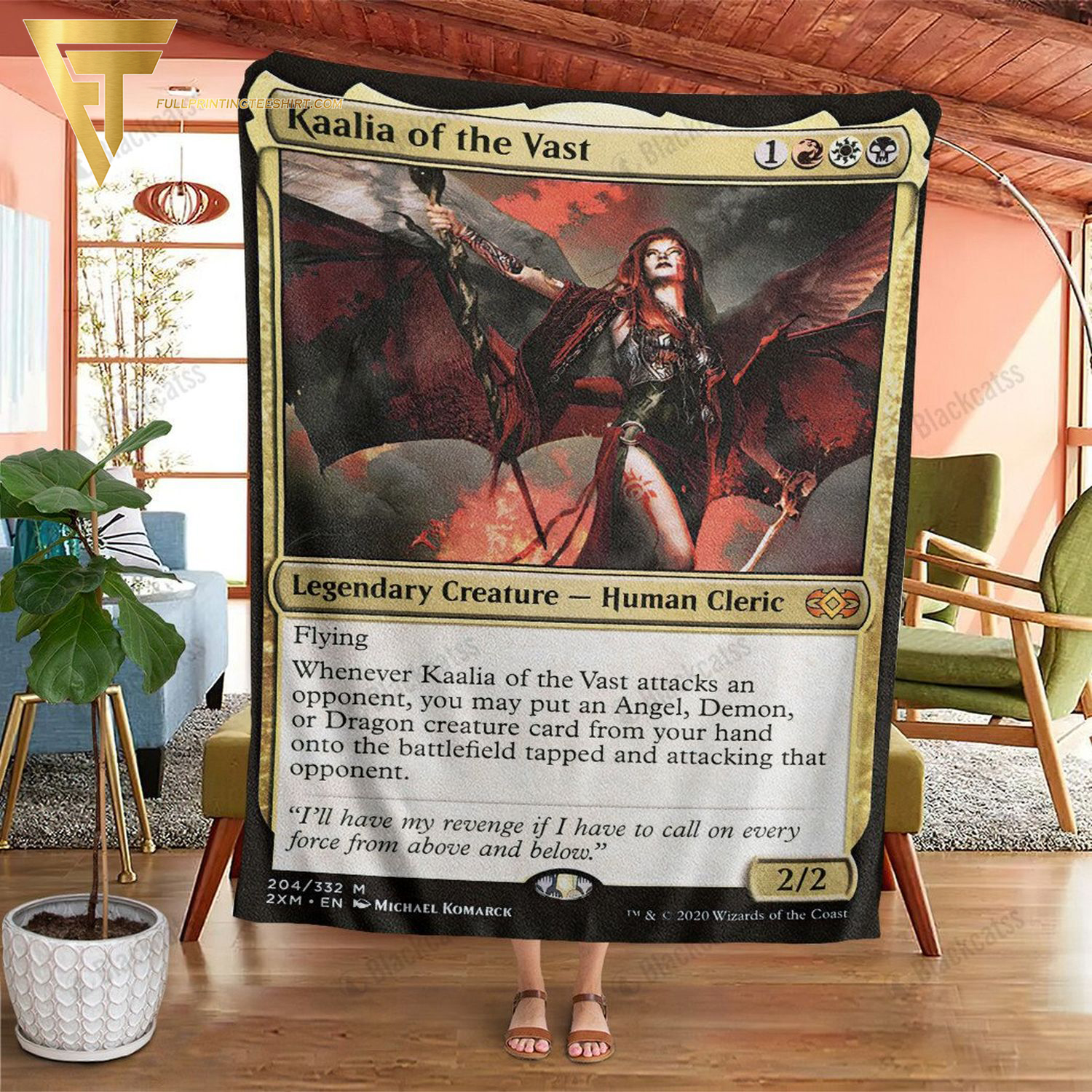 Game Magic The Gathering Kaalia Of The Vast All Over Print Blanket