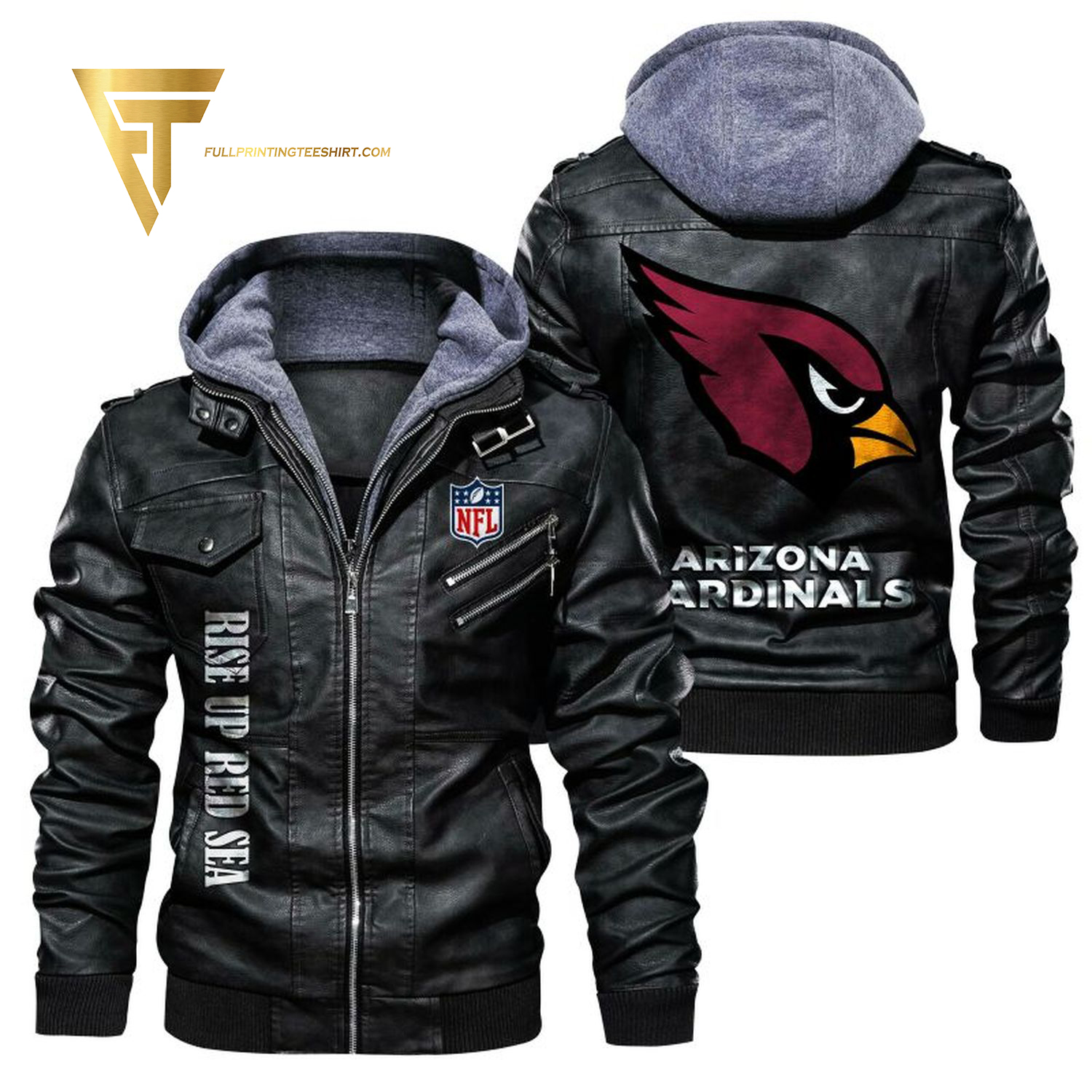 Arizona Cardinals Football Team Full Print Leather Jacket