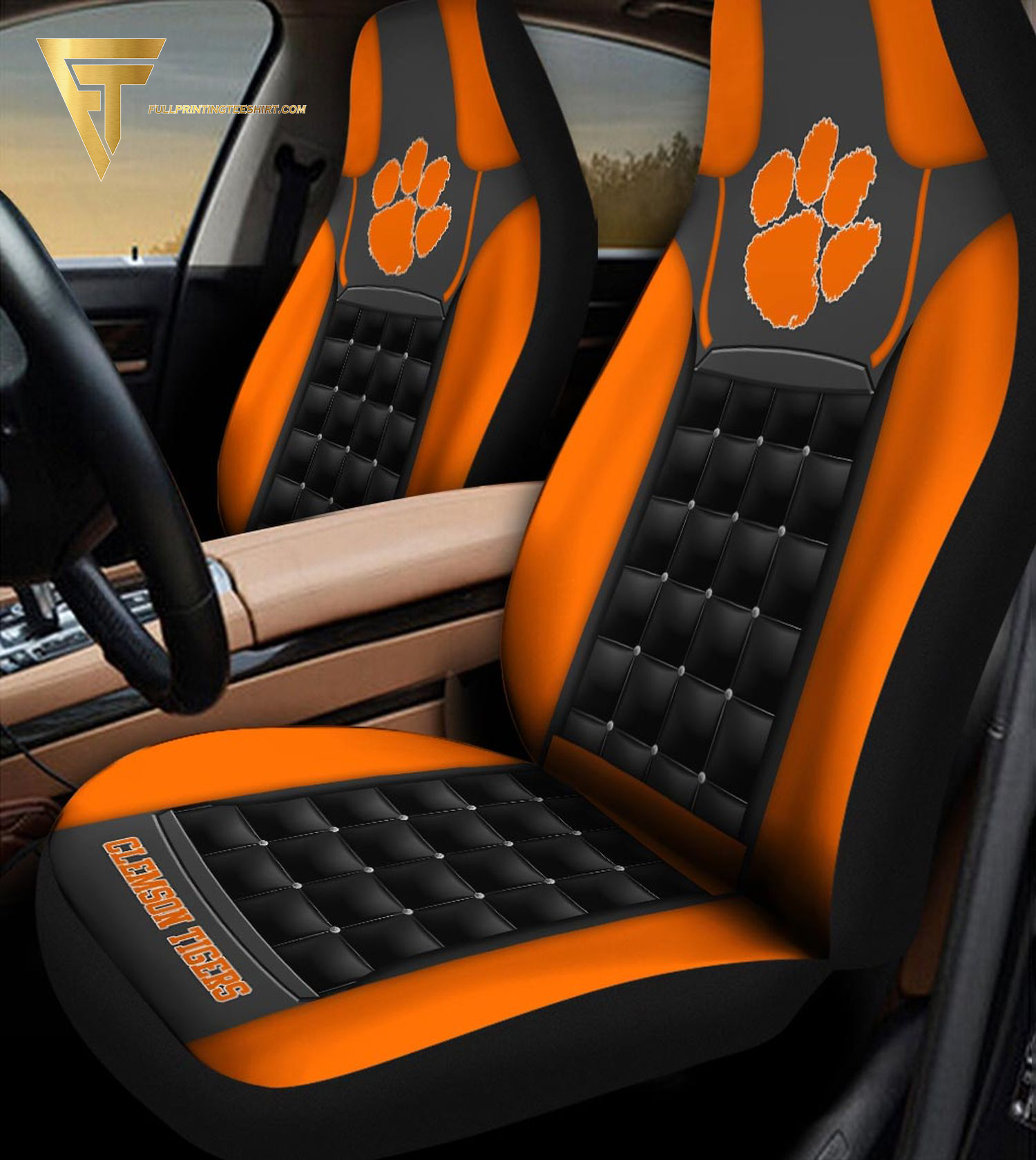Clemson Tigers Football Team Car Seat