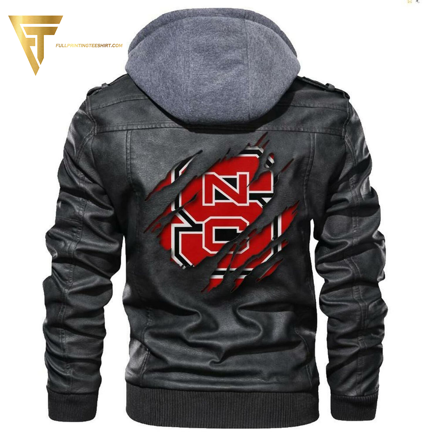 NCAA North Carolina State Leather Jacket