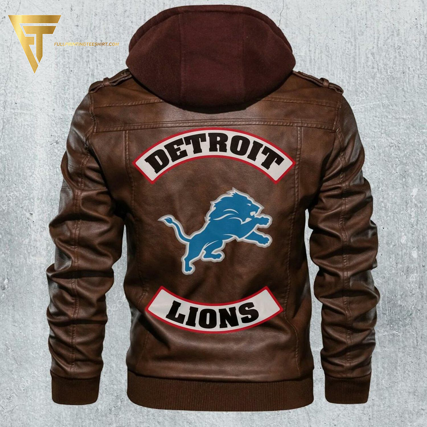 NFL Detroit Lions Football Team Leather Jacket
