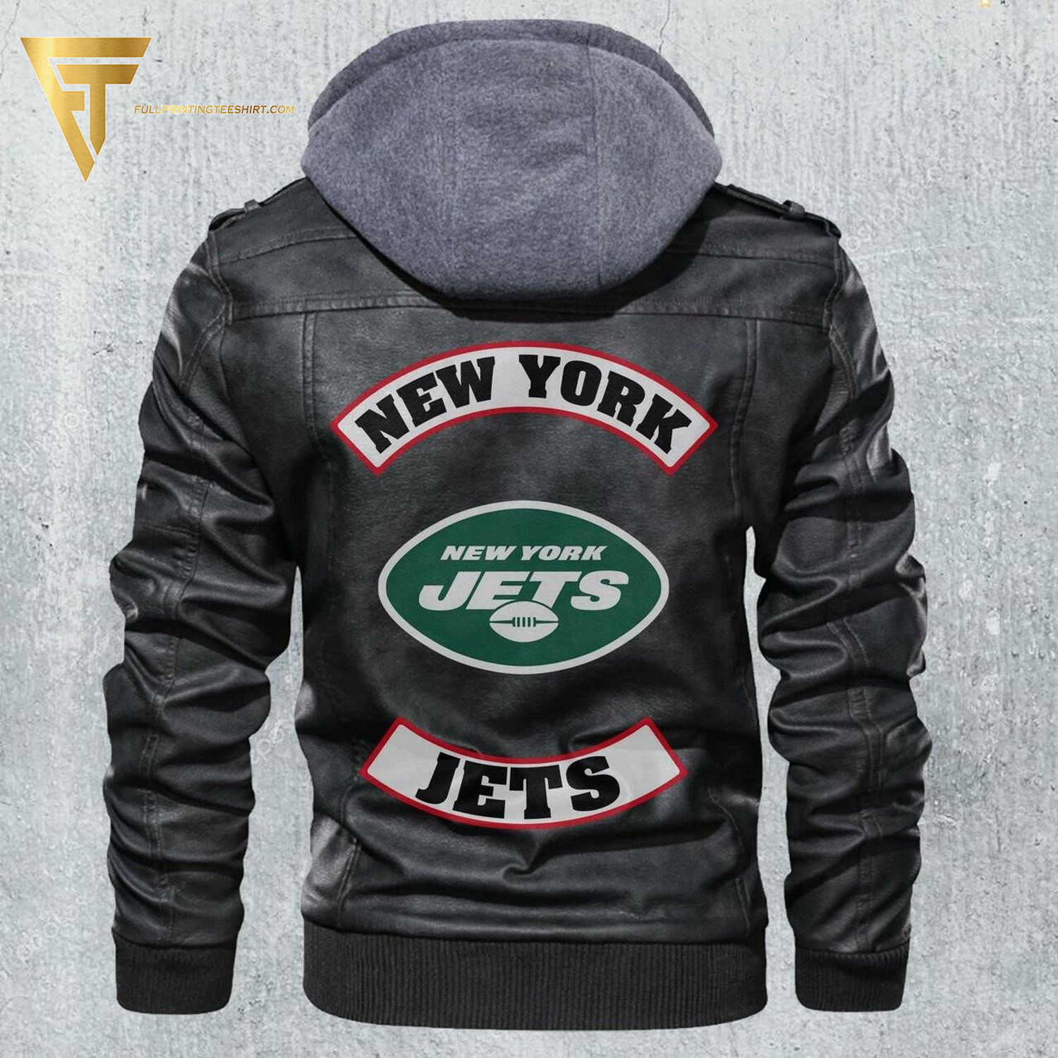 NFL New York Jets Football Team Leather Jacket
