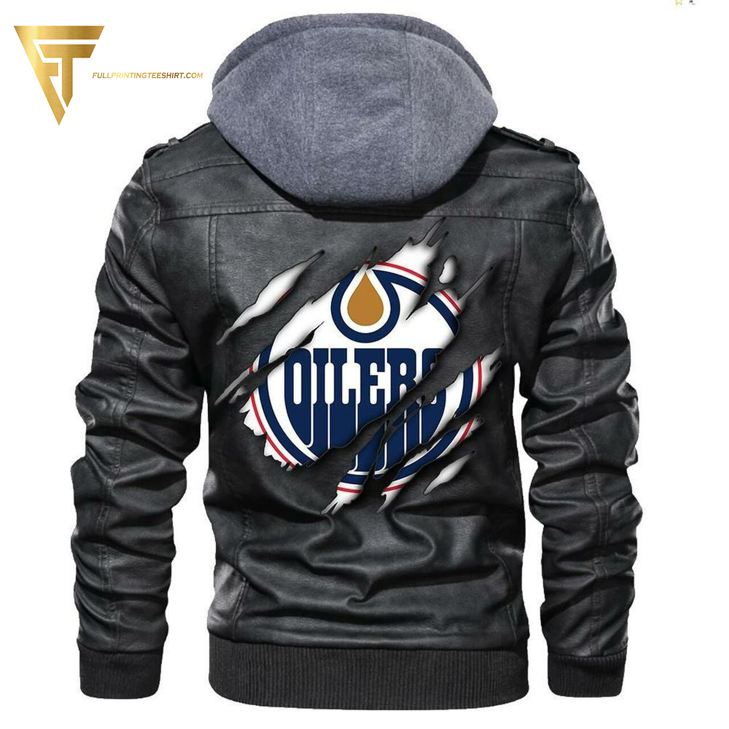 National Hockey League Edmonton Oilers Leather Jacket