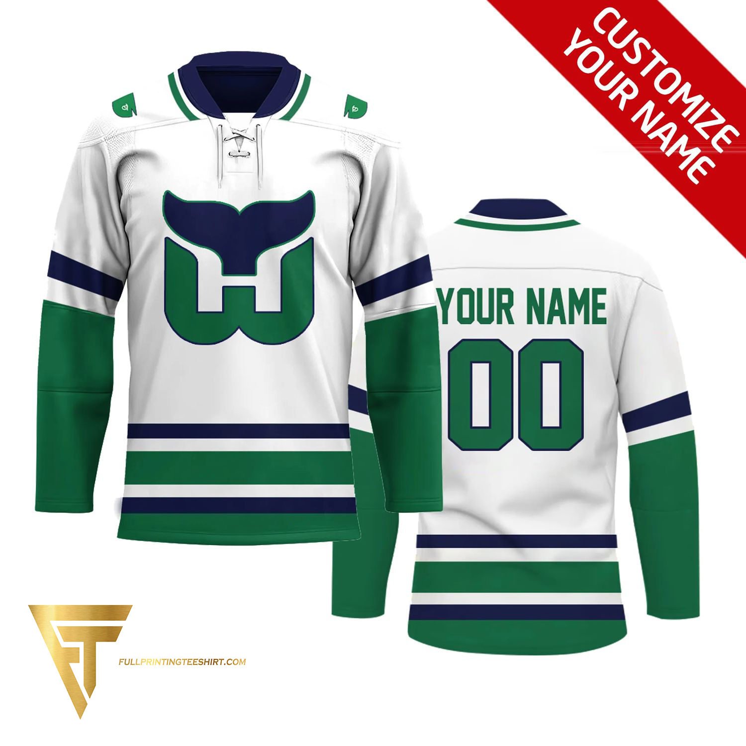 white hartford whalers jersey