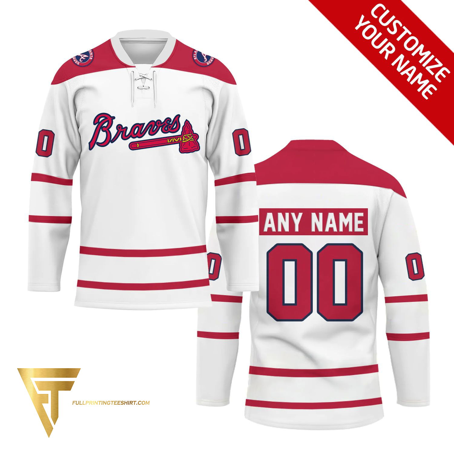 Top-selling item] Custom New York Yankees Full Printing Hockey Jersey