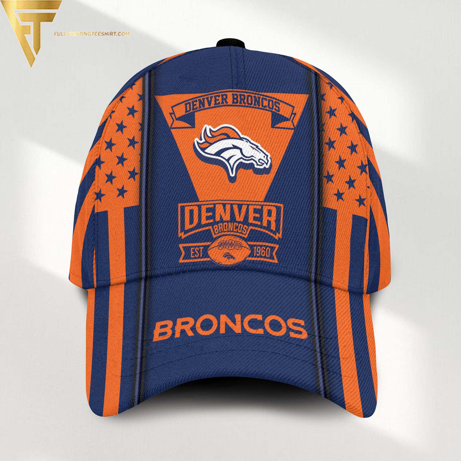 Top-selling item] NFL Fans Denver Broncos Football Team American Flag  Classic Cap