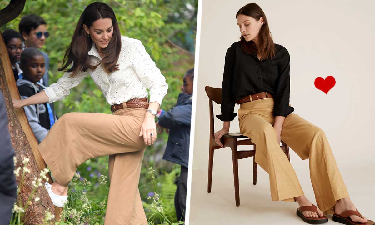 Princess kate middleton promotes the style of trousers that make her legs look longer than a meter