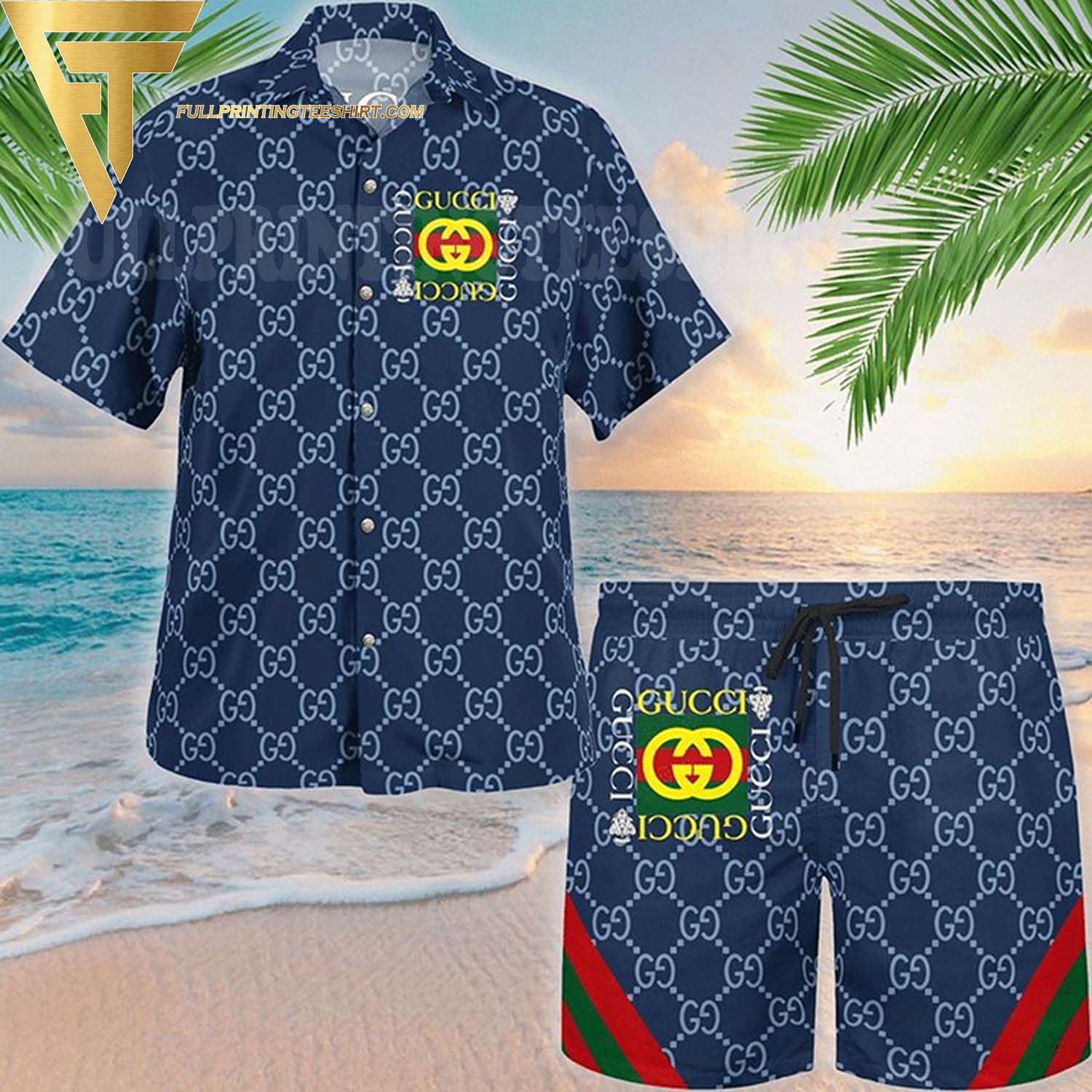 Gucci Logo Design Style Hawaiian Shirt - Masteez