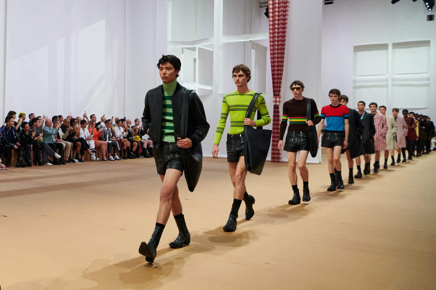 Prada blends the nostalgic spirit of the 90s with carefree grunge accents in the spring summer men's collection 2023