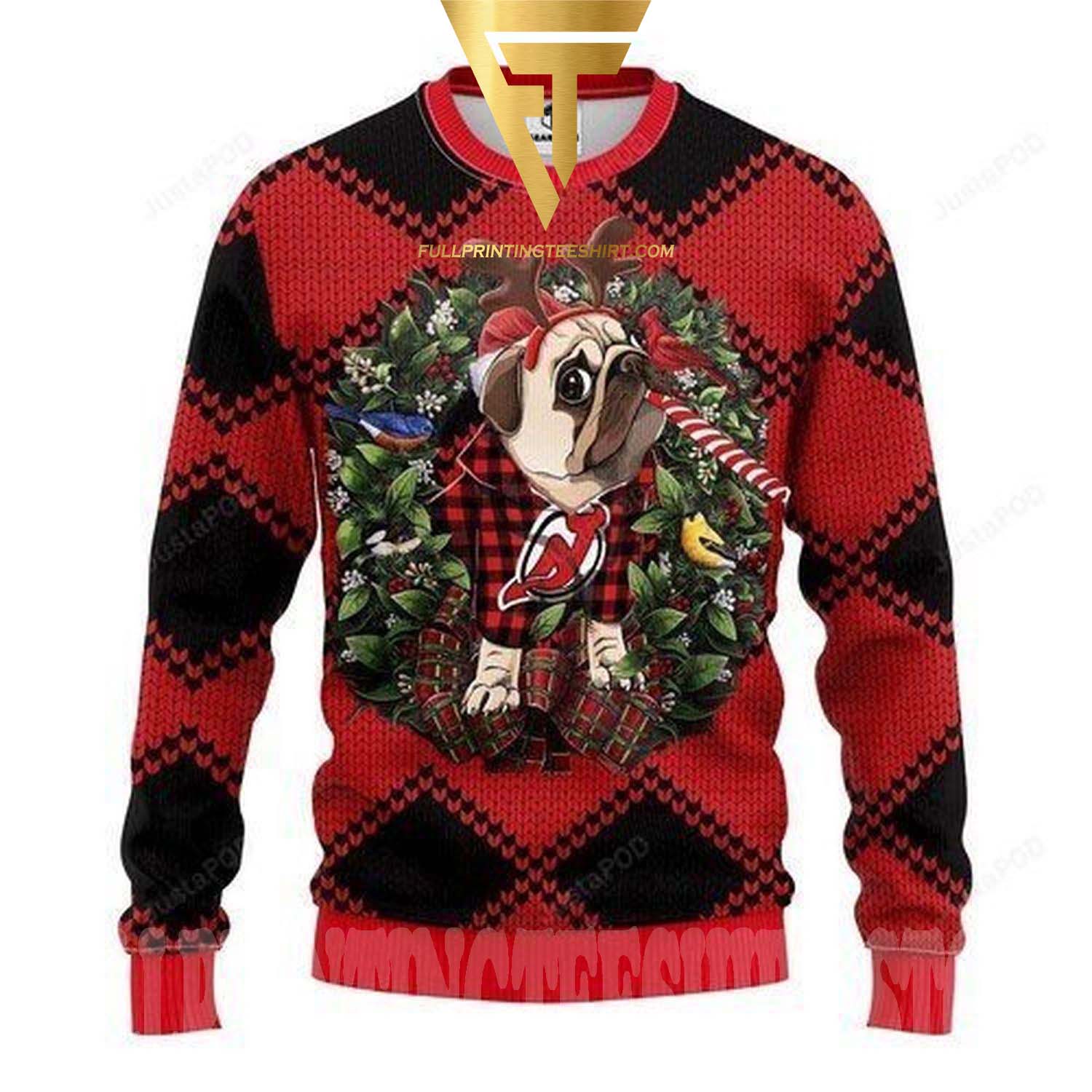 Devils Ugly Christmas Sweater Discount New Jersey Devils Gift