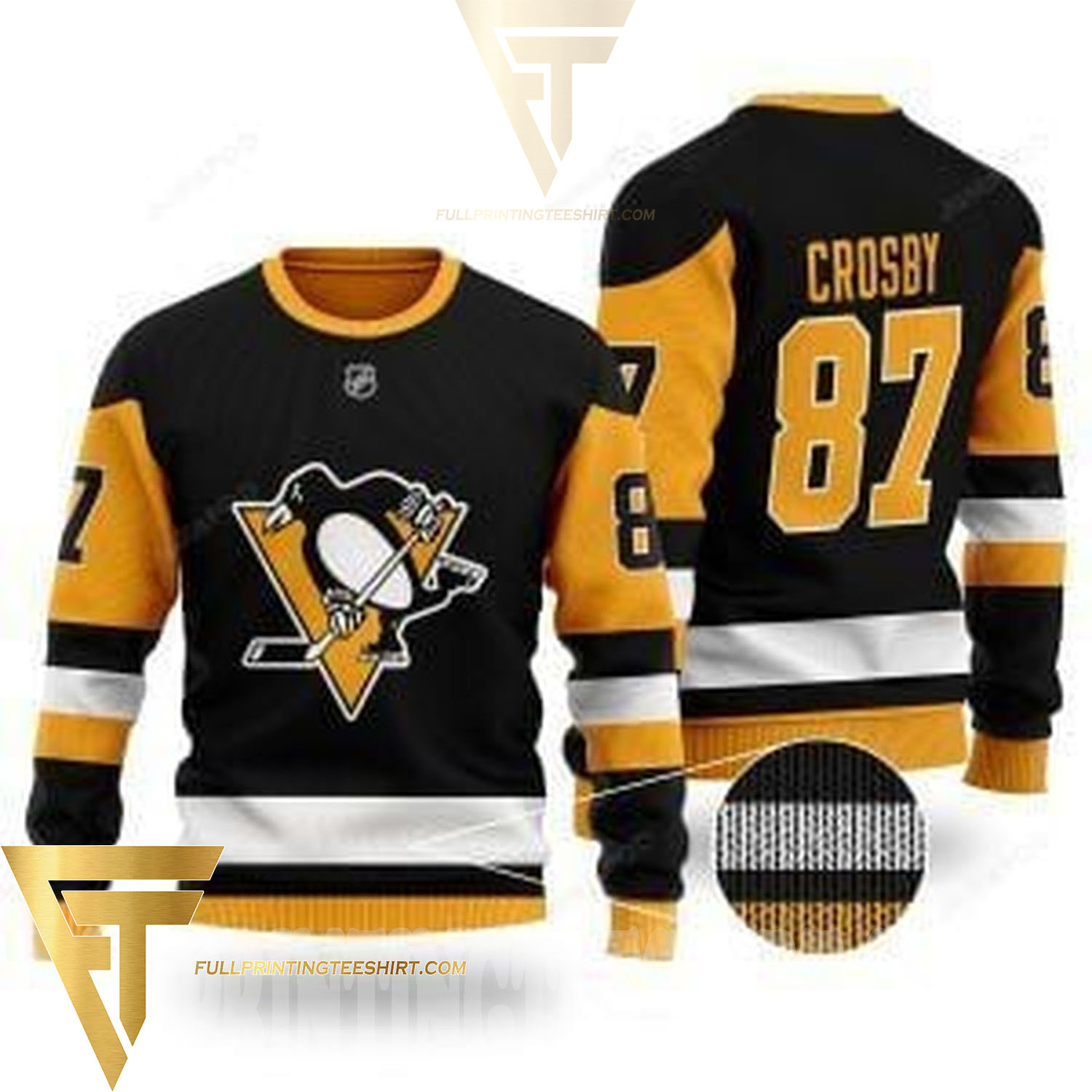 Sidney Crosby Pittsburgh Penguins Youth NHL Black Replica Hockey Jersey